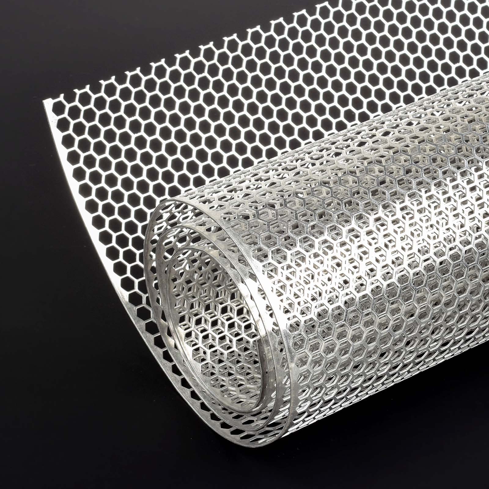 Aggauto Universal 40'X13' Car Grill Mesh - Aluminum Alloy Automotive Grille Insert Bumper Honeycomb Hole 6Mm Spacing 1Mm, One Of The Most Multifunctional Shape Grids Silver