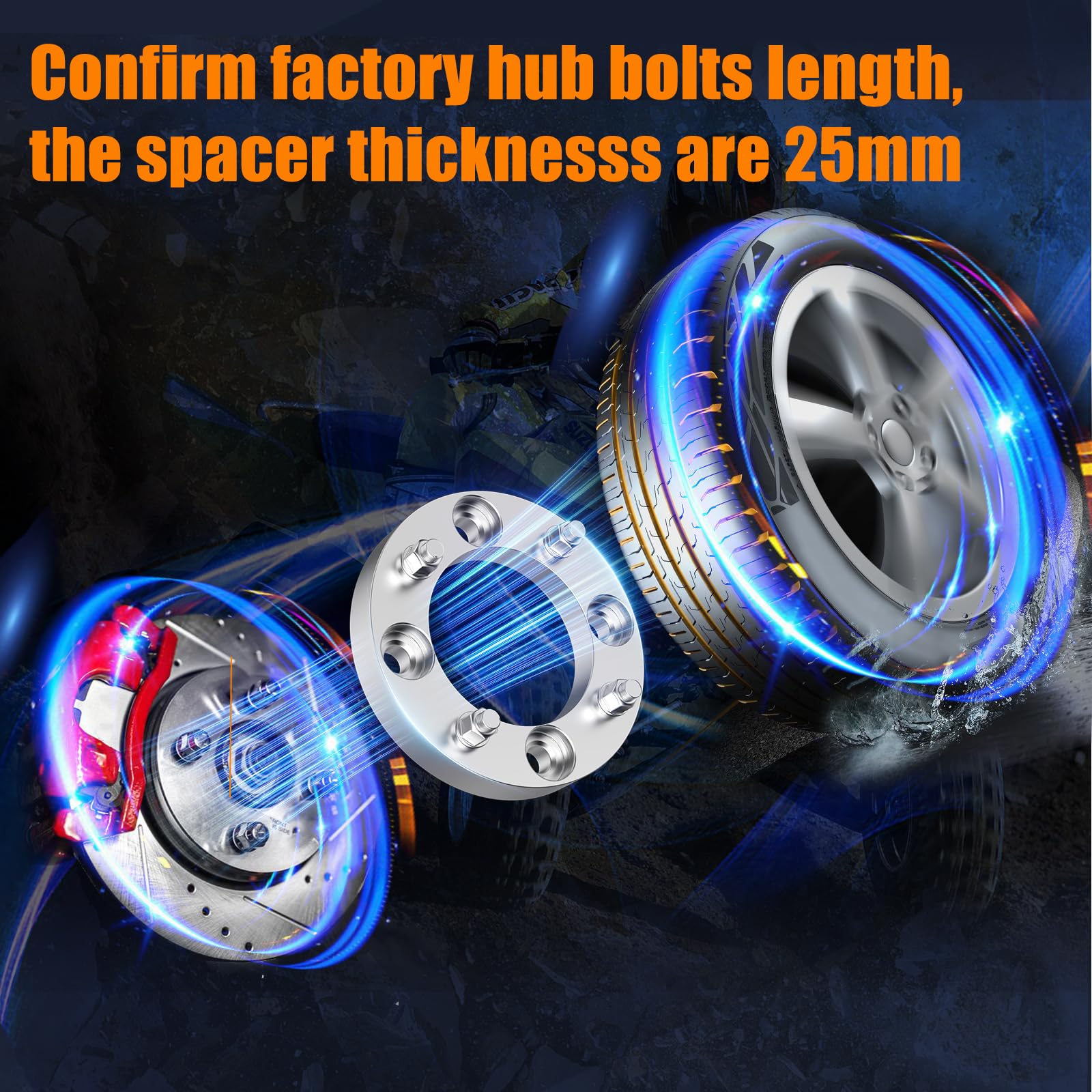GAsupply 1'' 4x137 Wheel Spacers ATV 12x1.5 Studs Fit for Can-Am Maverick Honda 1000R 1000X 1000-3 1000-5, 25mm 4 Lug 4x137mm Wh