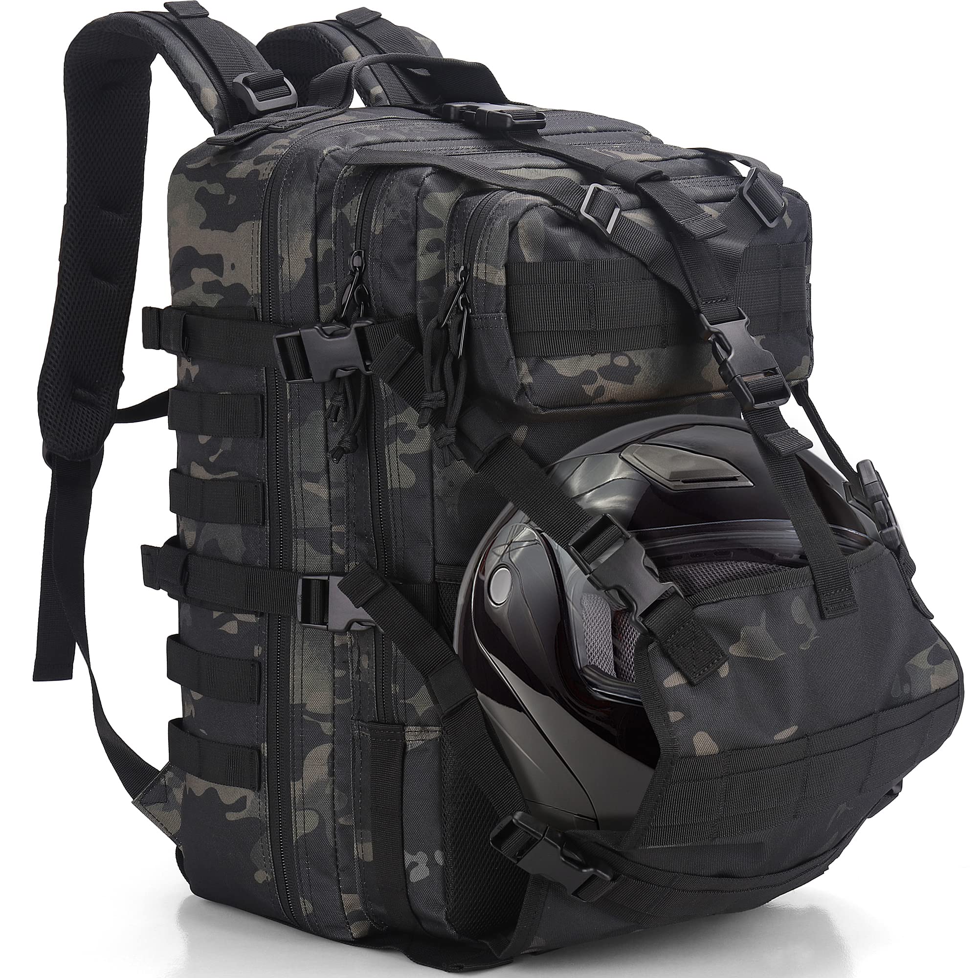 Youngoa Men'S Motorcycle Helmet Backpack, Green Camo, Unisex