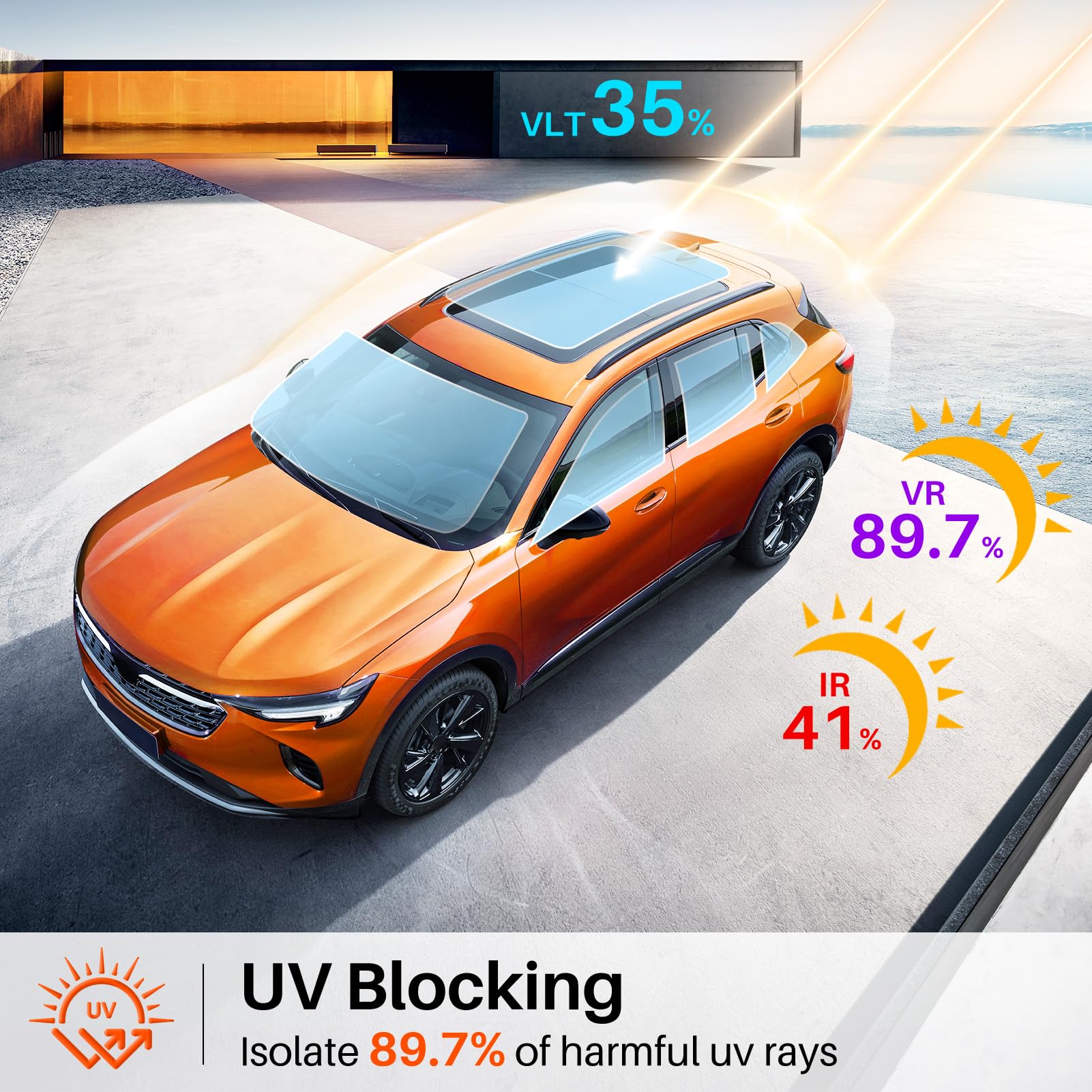 PAMAGOO Car Window Tint 35% VLT, 35 Percent Nano Ceramic Window Roll 20 Inch x 10'Ft, Automotive Car Tint for Privacy Sun & Gl