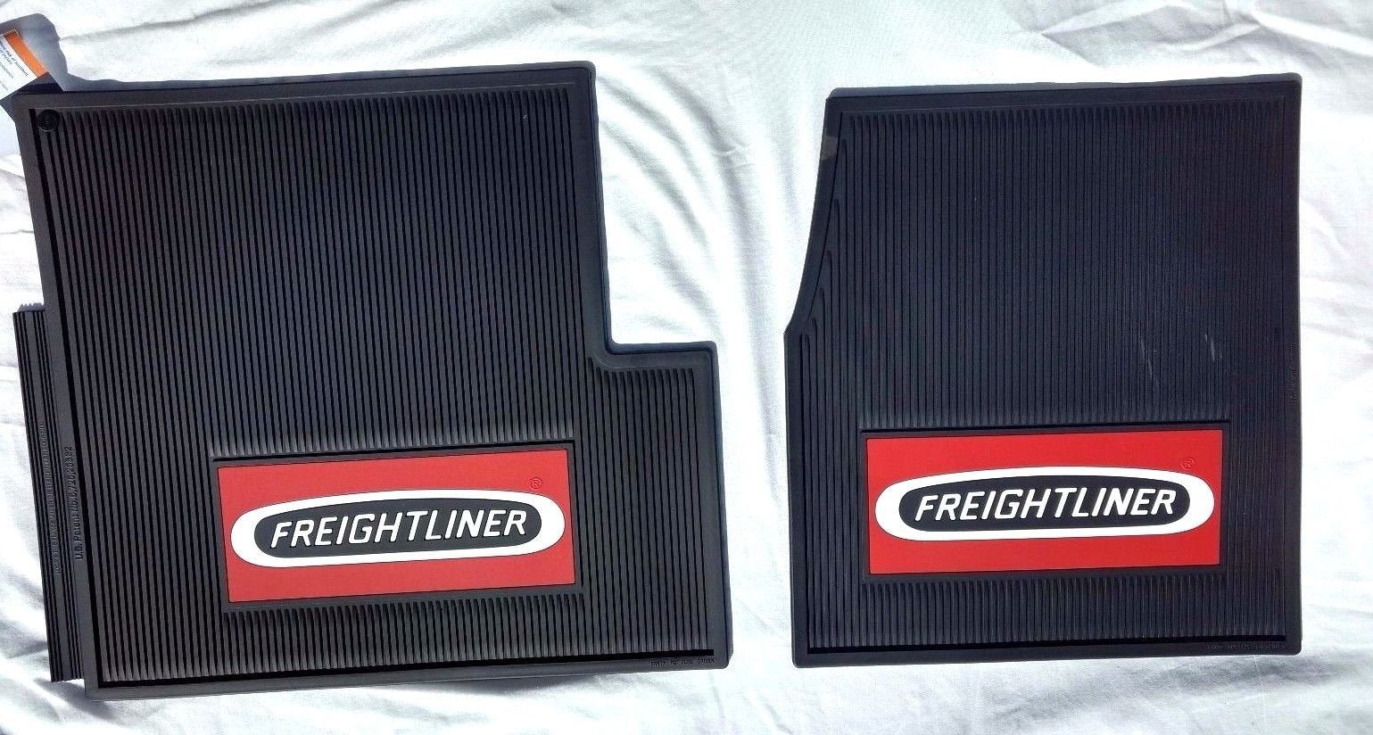 Freightliner Classic & Classic XL & FLD Black AllWeather Rubber Floor Mats OEM with Truck Logo  Fits All Years