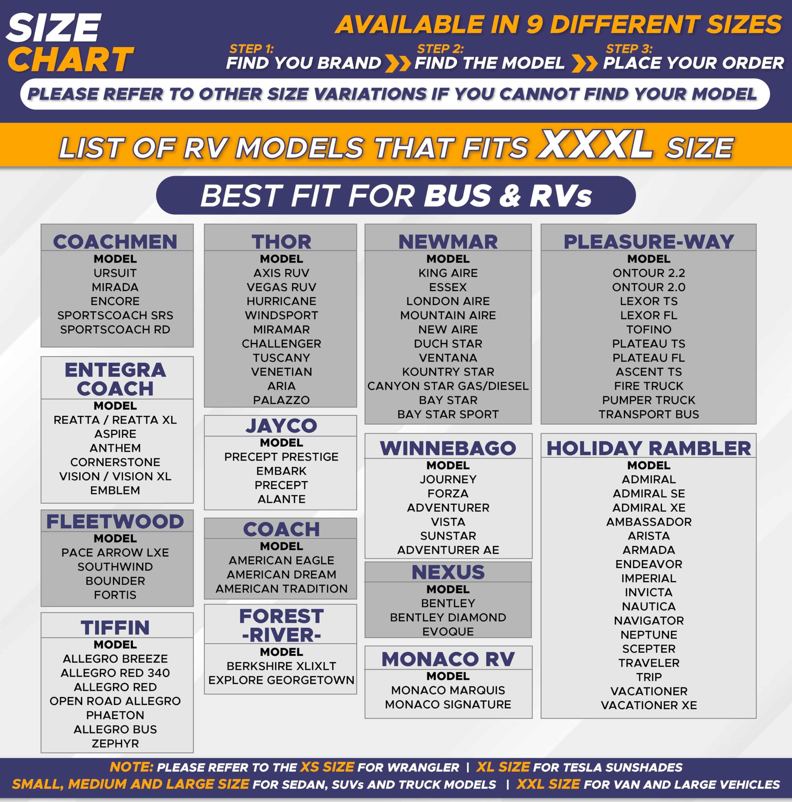 EcoNour RV Windshield Sunshade - Reflective UV & Heat Protection Cover, XXXL 102x51 inches, Grey Polyester for RVs, Trucks, Buses