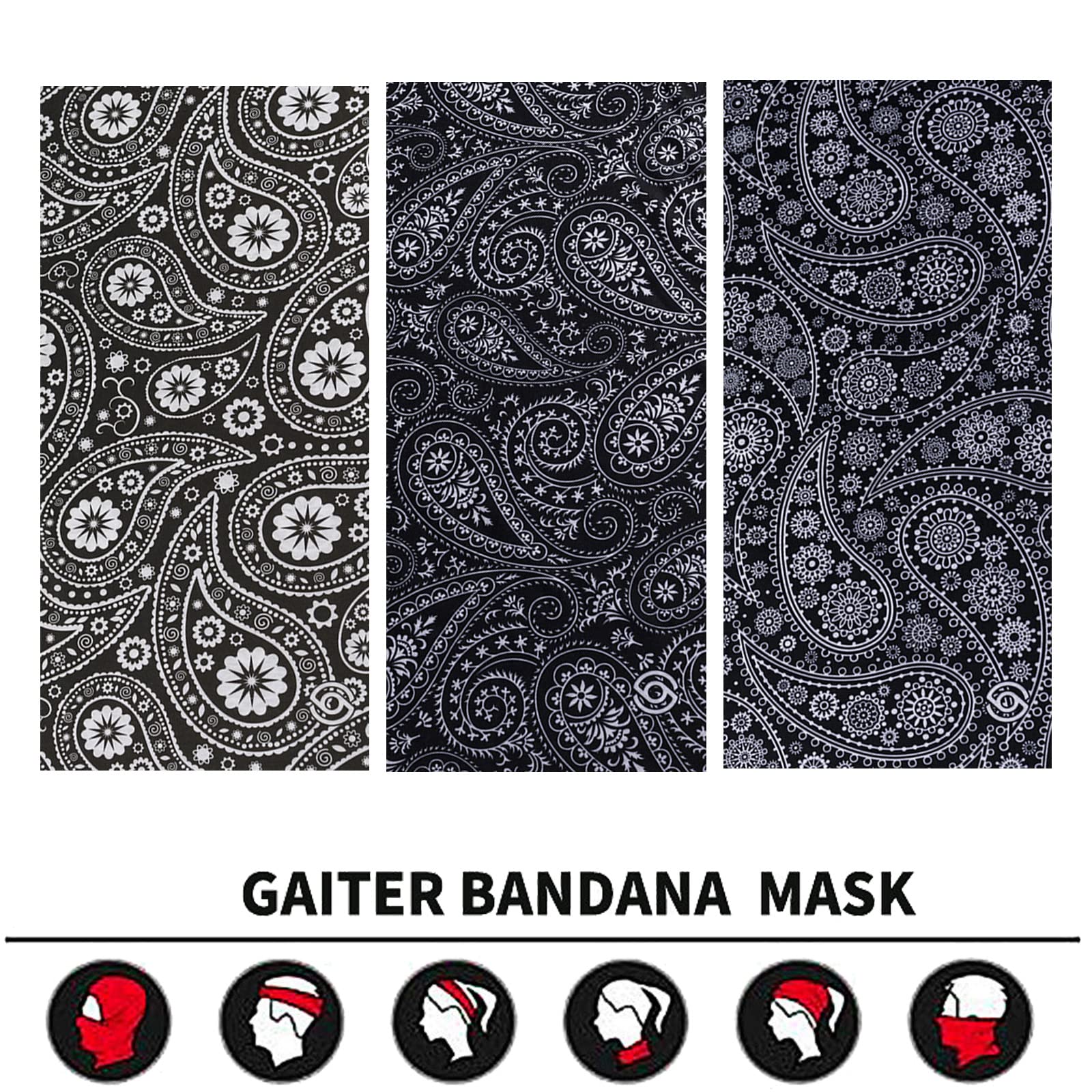 Neck Gaiter Face Cover Bandana Mask Scarf, Breathable Sun& Dust-Proof For Cycling Running Fishing Hiking