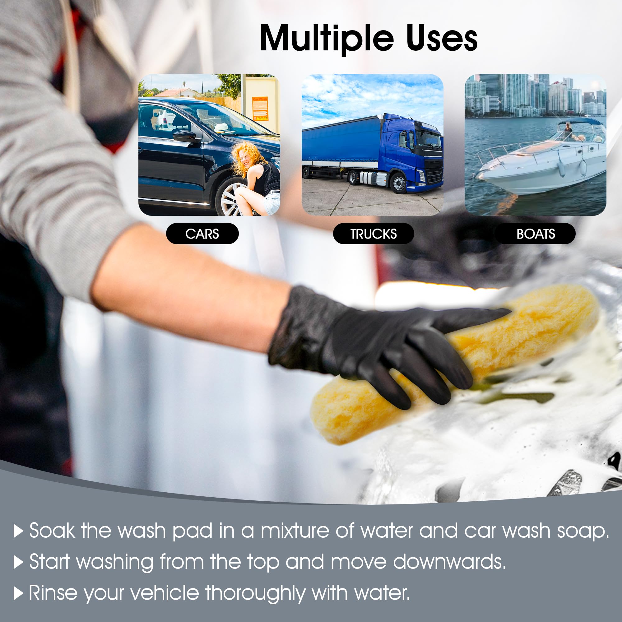 Sm Arnold Spun Gold Professional Grade 9'' X 9'' Car Wash Pad: Durable, Efficient, Scratch-Proof For Ultimate Vehicle Cleaning |