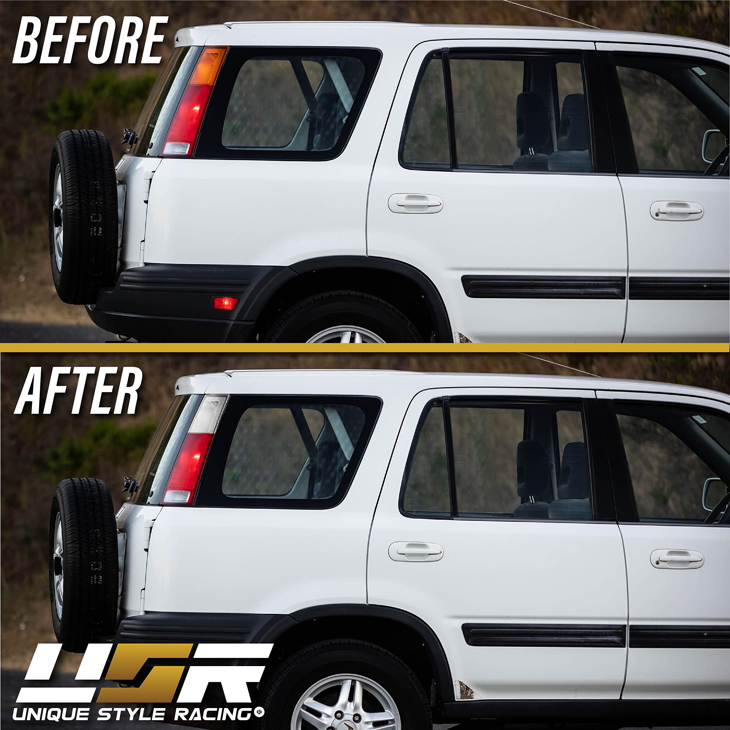 Usr Depo 97-01 Crv Tail Lights - Jdm Style Red/Clear Lens Rear Tail Lamps Set (Left + Right) Compatible With First Gen 1997-2001