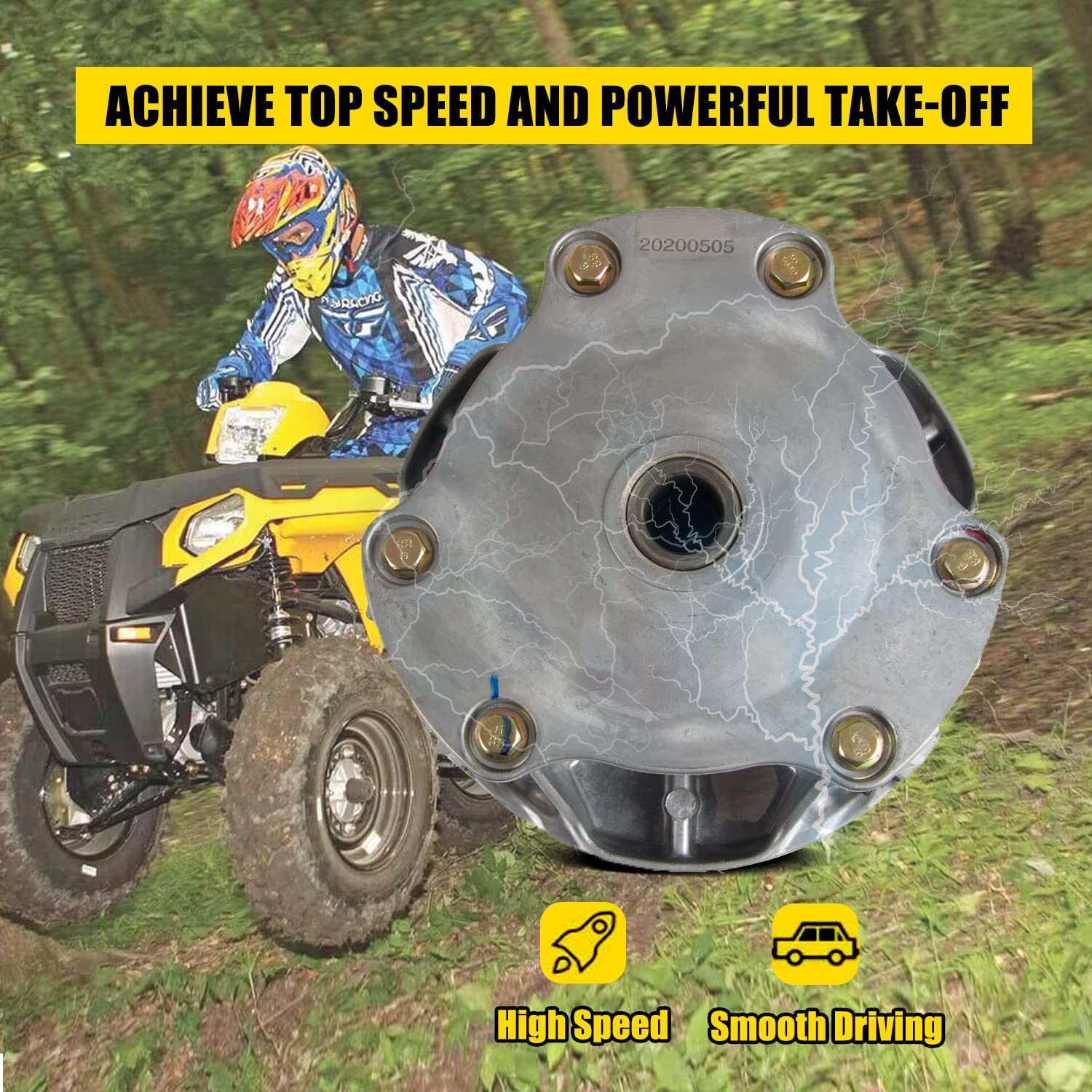 Primary Drive Clutch Compatible with Polaris Sportsman 500 Magnum 325 330 SCRAMBLER 400 500 etc, Replaces 1321476 1321468 132197