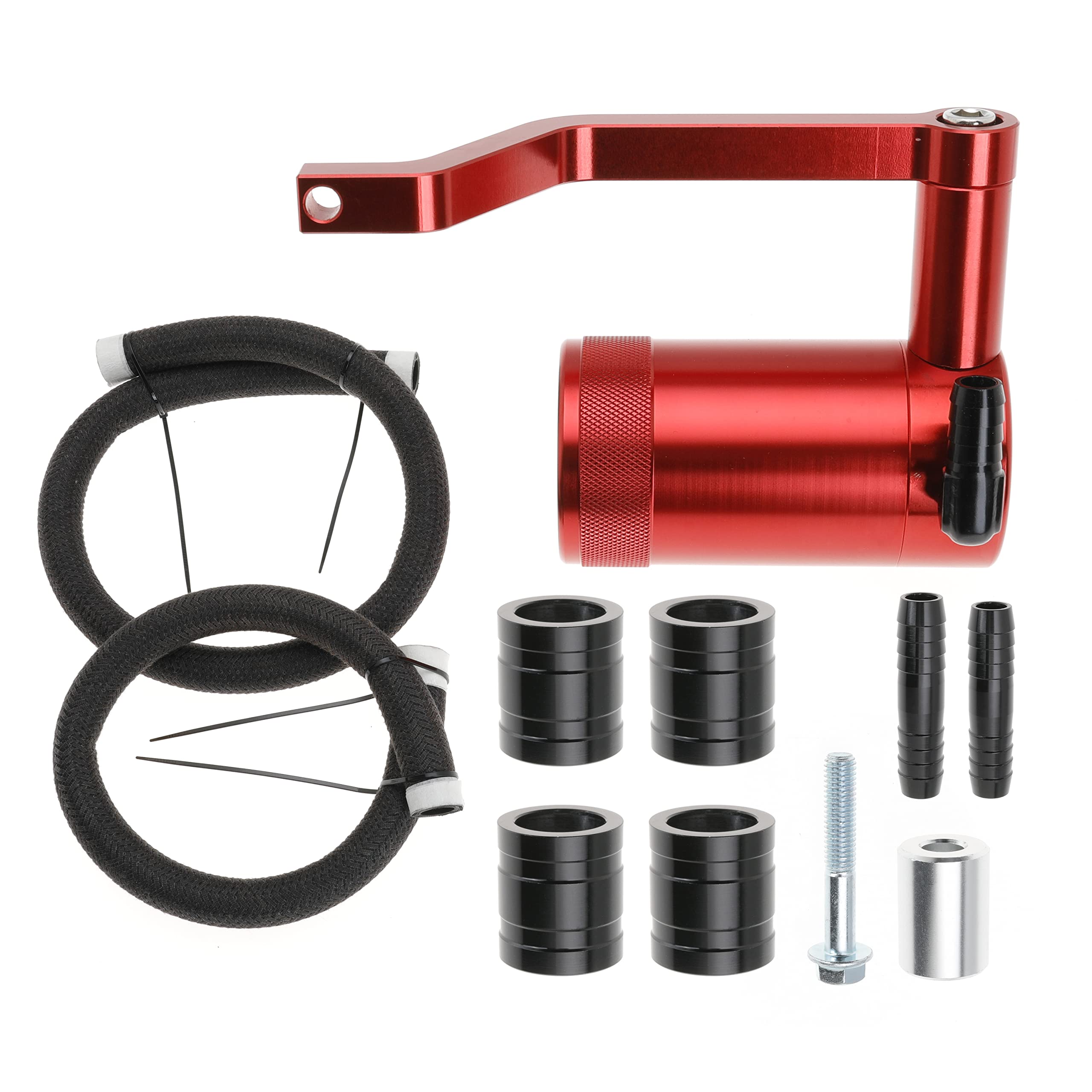 Billet Catch Can Hemi Technology Z-Bracket Scat Pack Compatible With Dodge Challenger Charger For Chrysler 300 For Jeep Grand Cherokee 6.4 11 12 13 14 15 16 17 18 19 20 21 (Red)