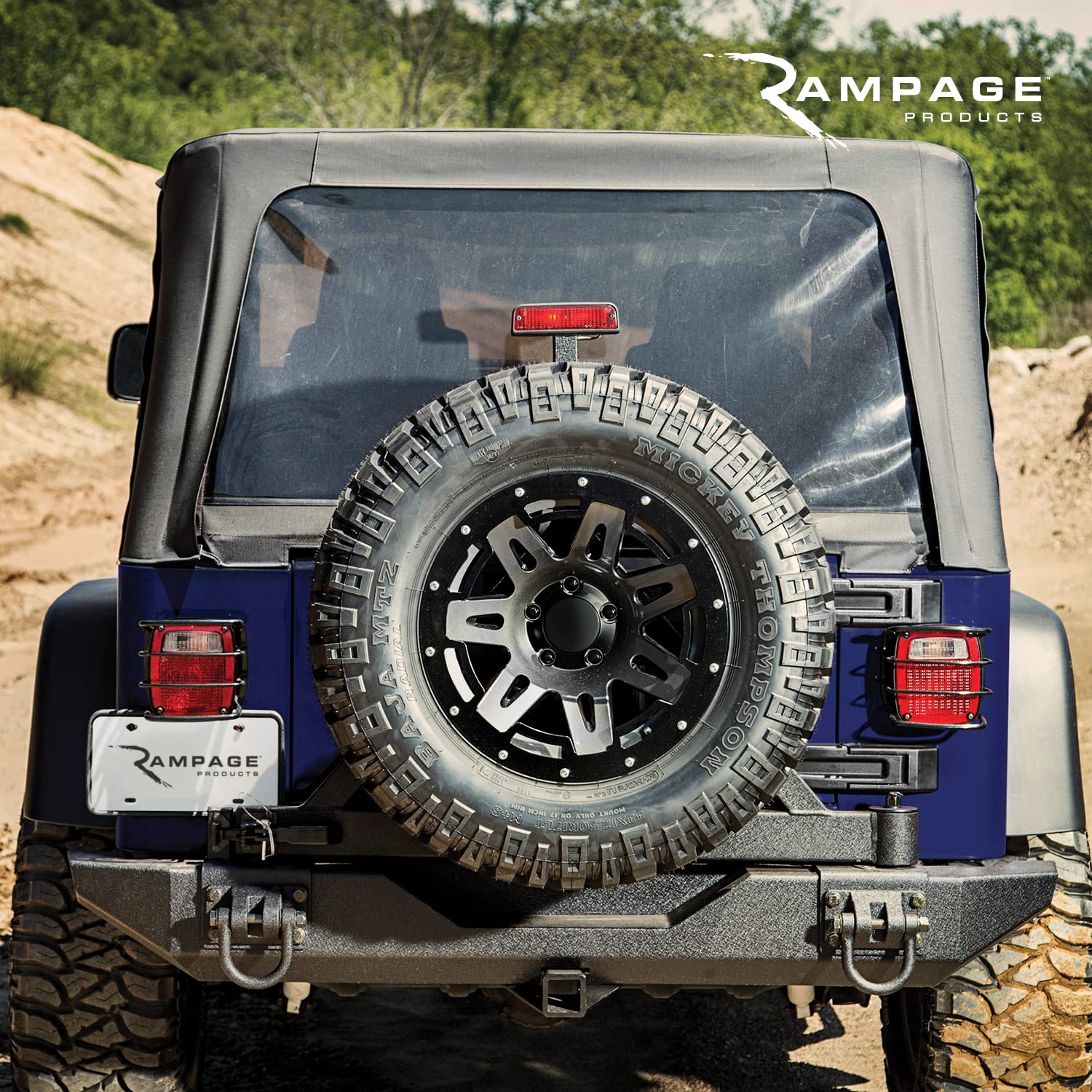 RAMPAGE PRODUCTS Rampage Factory Replacement Soft Top | Vinyl, Black Denim with Clear Windows | 98815 | Fits 1995 - 1998 Suzuki Sidekick/Geo Tracker