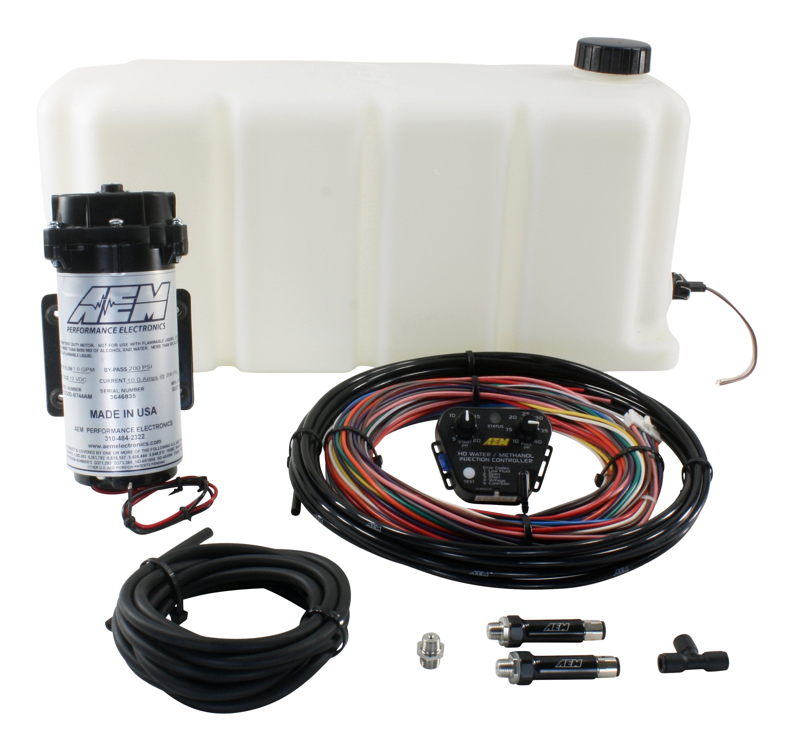 Aem (30-3301) V2 5-Gallon Water/Methanol Injection Kit With Hd Controller And Internal Map Sensor