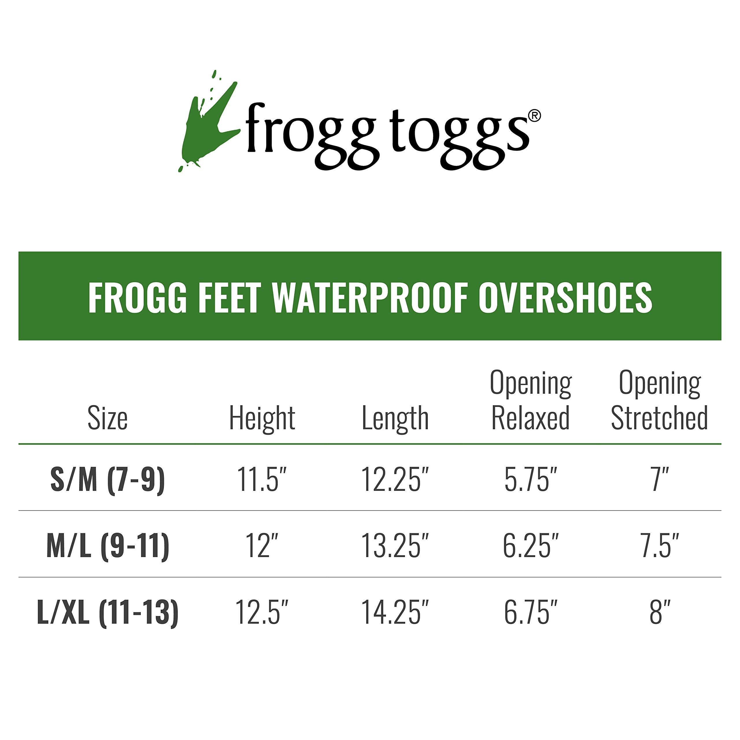 Frogg Toggs Womens Frogg Feet Waterproof Overshoe, Black, Medium Large Us