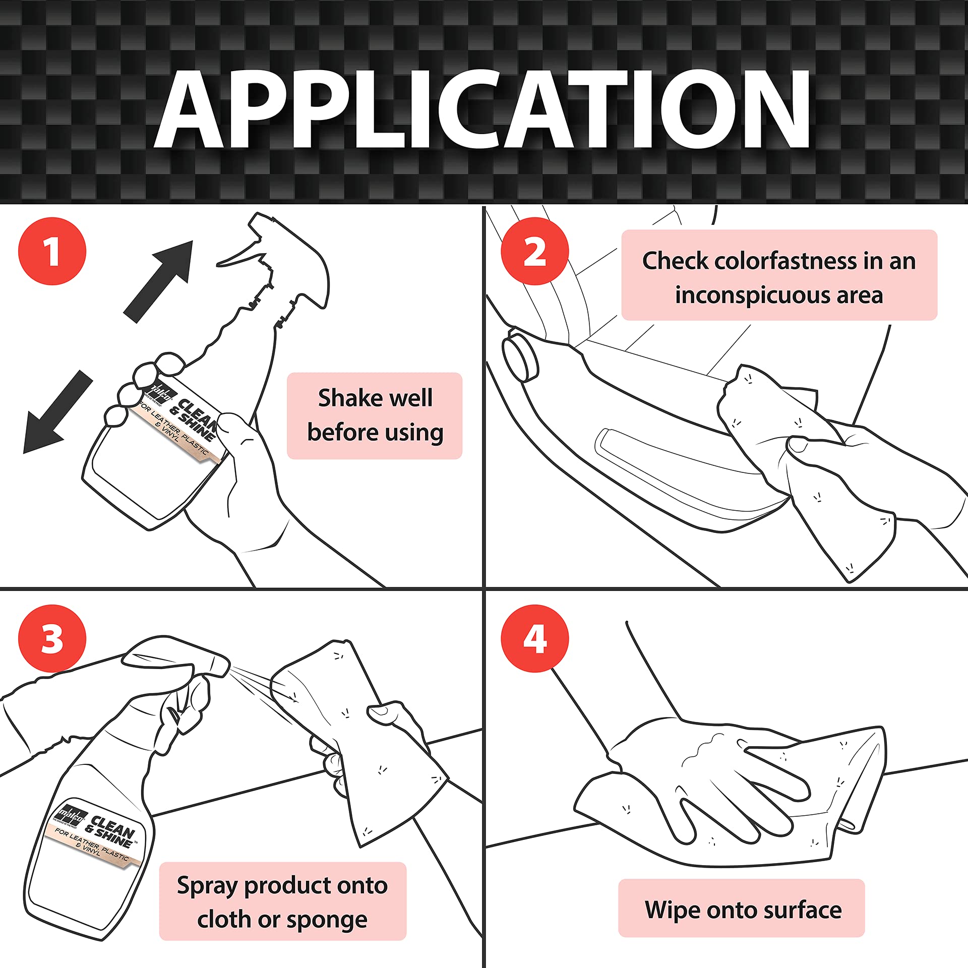 Malco Clean & Shine Interior Car Cleaner And Dressing – Restore Leather, Plastic And Vinyl Surfaces In Your Vehicle/Clean, Condition And Protect In 1 Simple Step / 1 Gallon (125901)