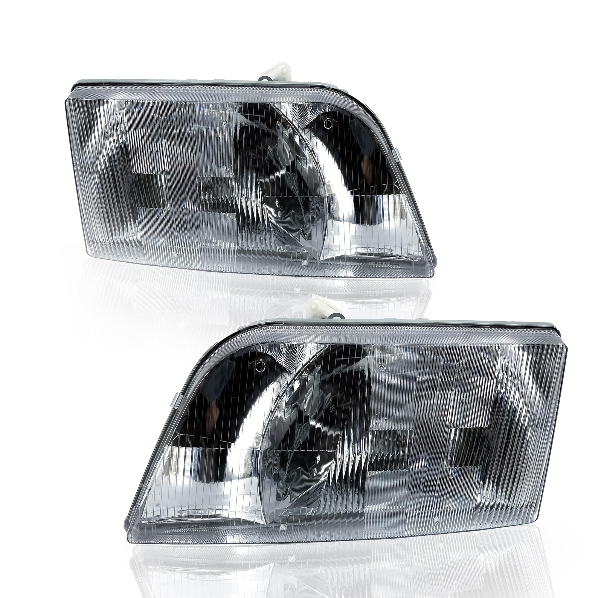 Torque Headlight PAIR Replacement for 1999-2011 Volvo VNM and 1996-2003 VN VNL Semi Trucks Driver Left Passenger Right Side Set Assembly DOT SAE Approved (TR013-L, TR013-R)