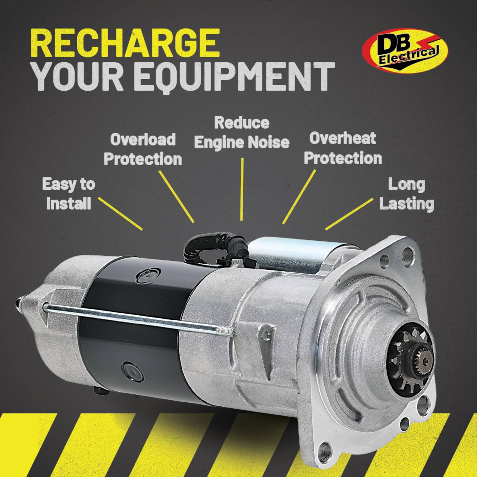 Db Electrical 410-48076 Starter Compatible With/Replacement For Ford E-Series Vans, 1995-2000, F150, F250, F350, 94,95,96,97,98