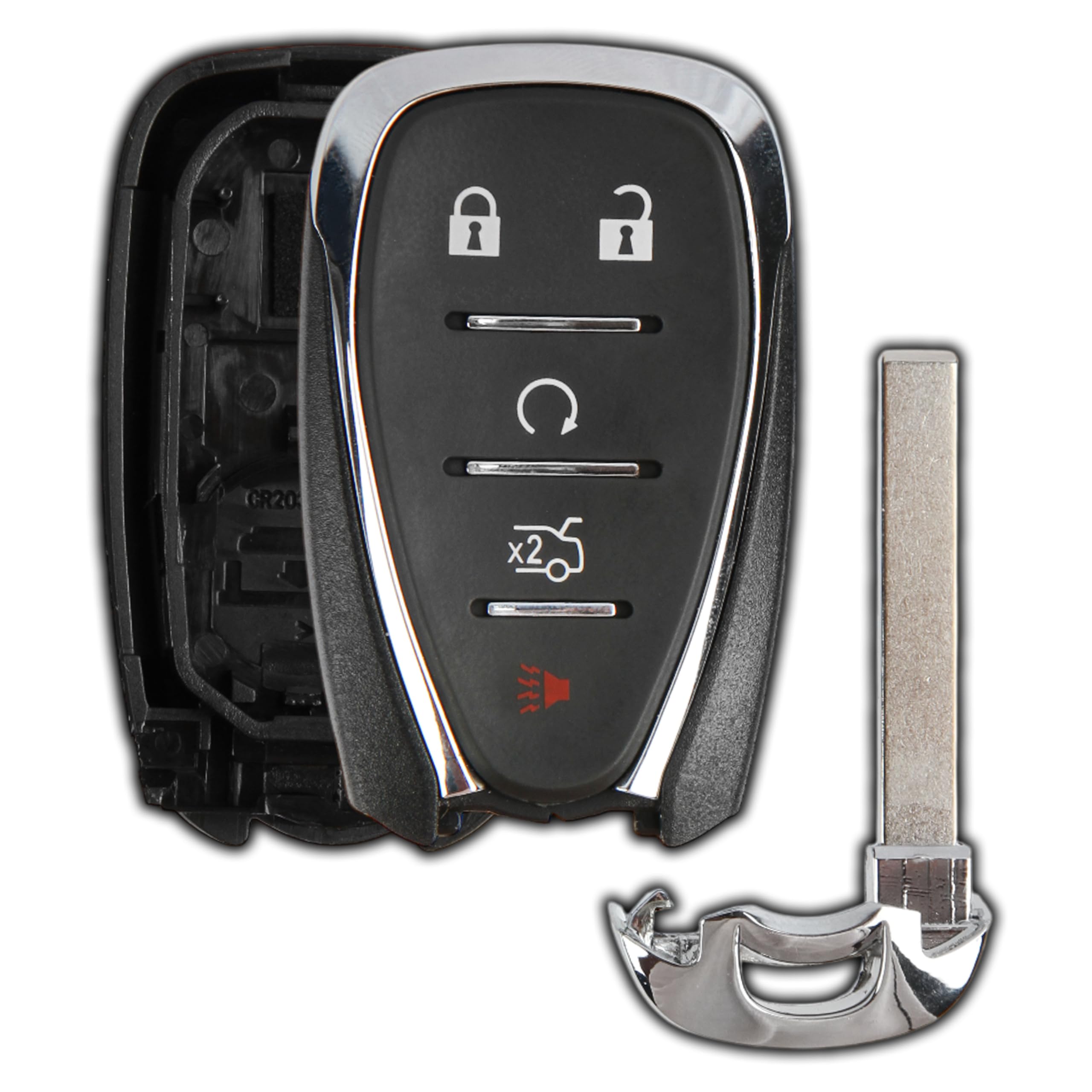 Keylessoption Key Fob Cover Case Replacement For 2016 2017 2018 2019 2020 Chevrolet Chevy Camaro Cruze Malibu Sonic Remote Shell