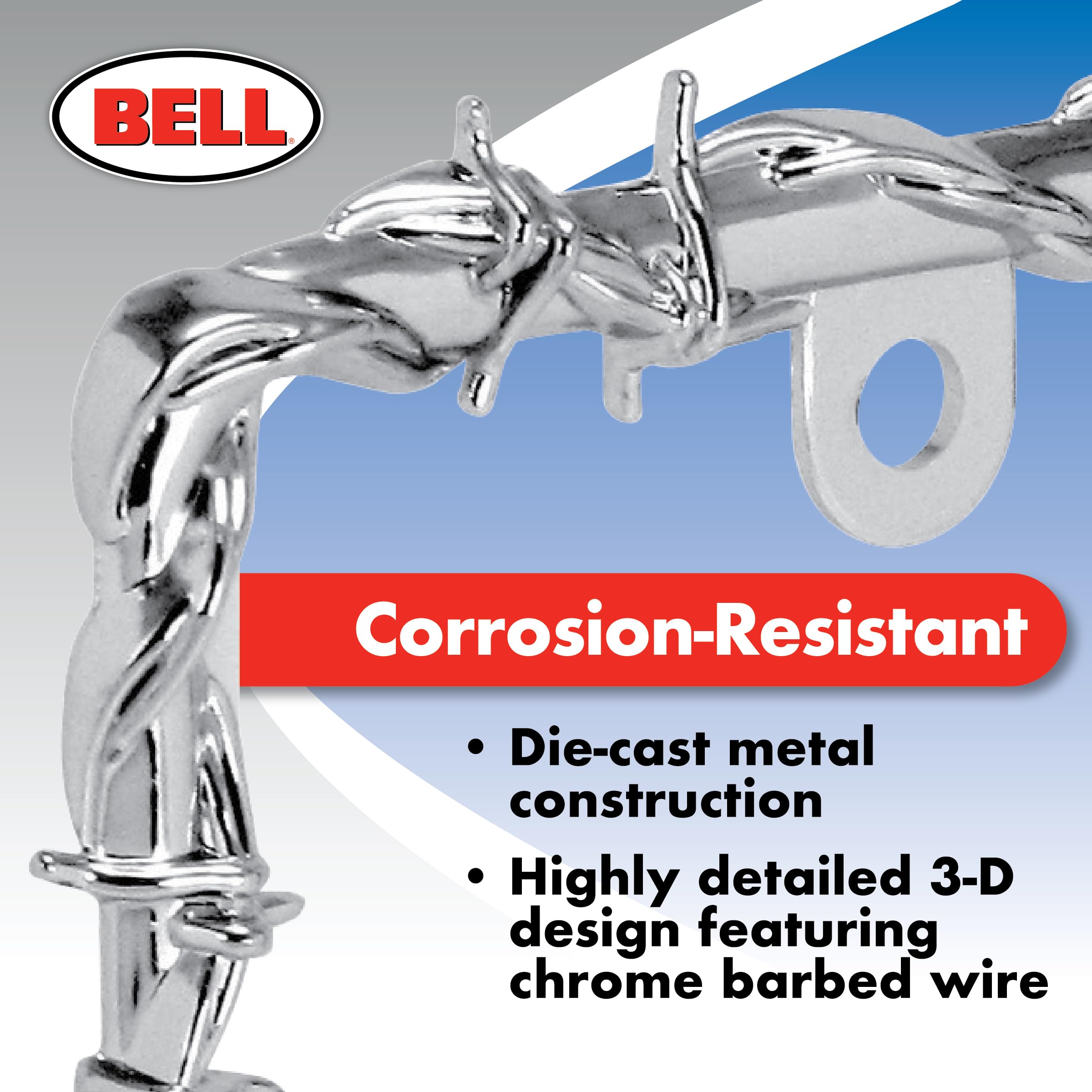 Bell Automotive 22-1-46144-8 Universal Barbed Wire Design License Plate Frame