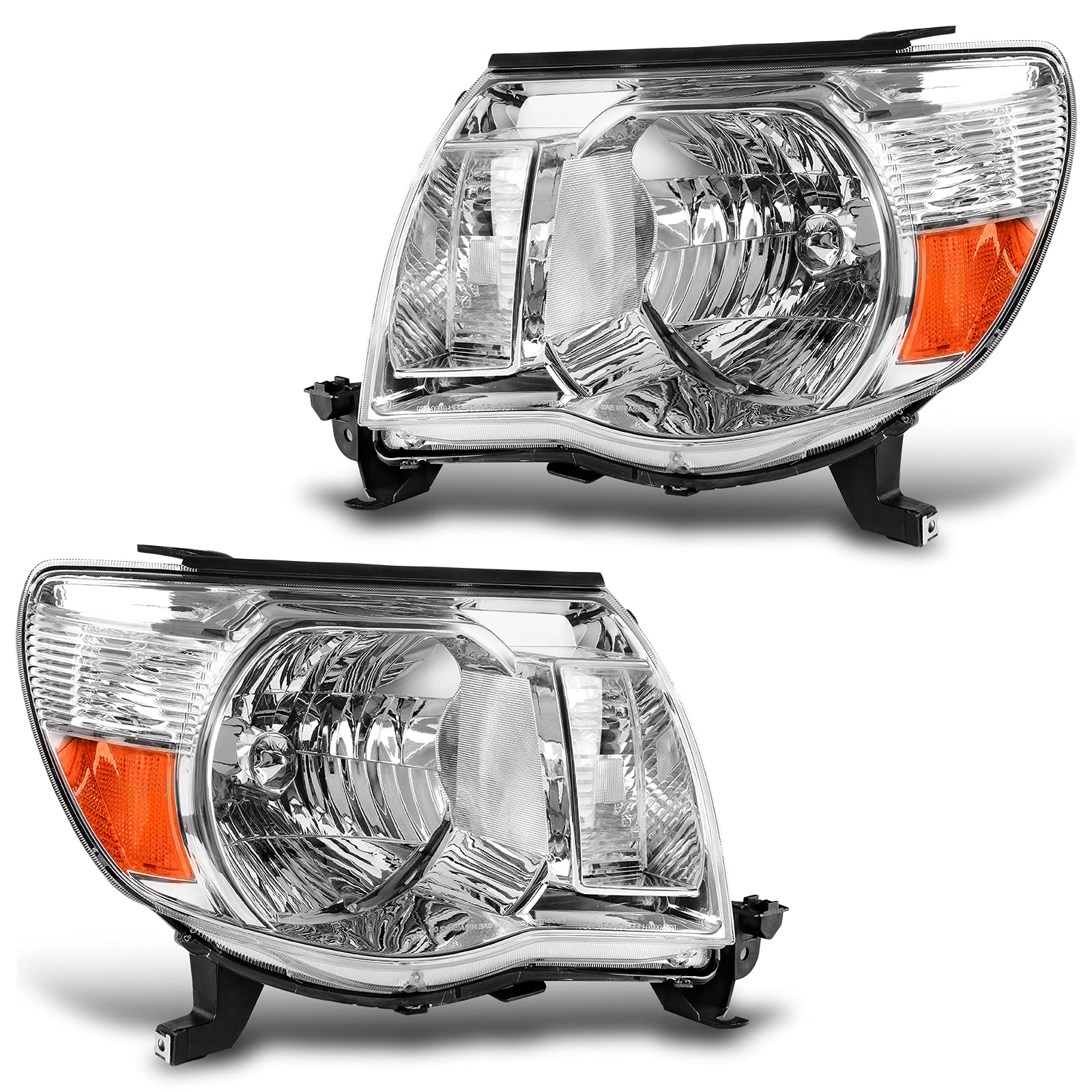Dwvo Headlight Assembly Compatible With 2005 2006 2007 2008 2009 2010 2011 Tacoma Pickup Truck Oe Style Replacement Chrome Housi