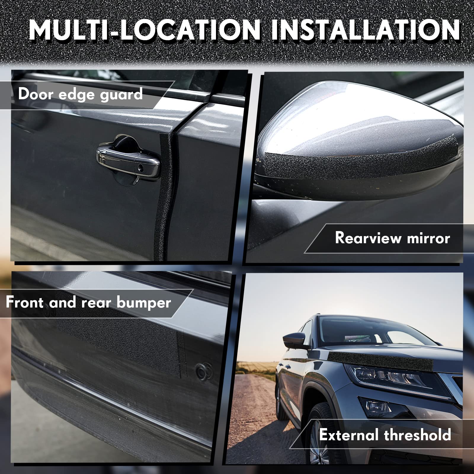 Frienda Automotive Door Entry Guard Reflective Car Door Sill Protector Scratch Protector Film Car Paint Protector Door Edge Prot