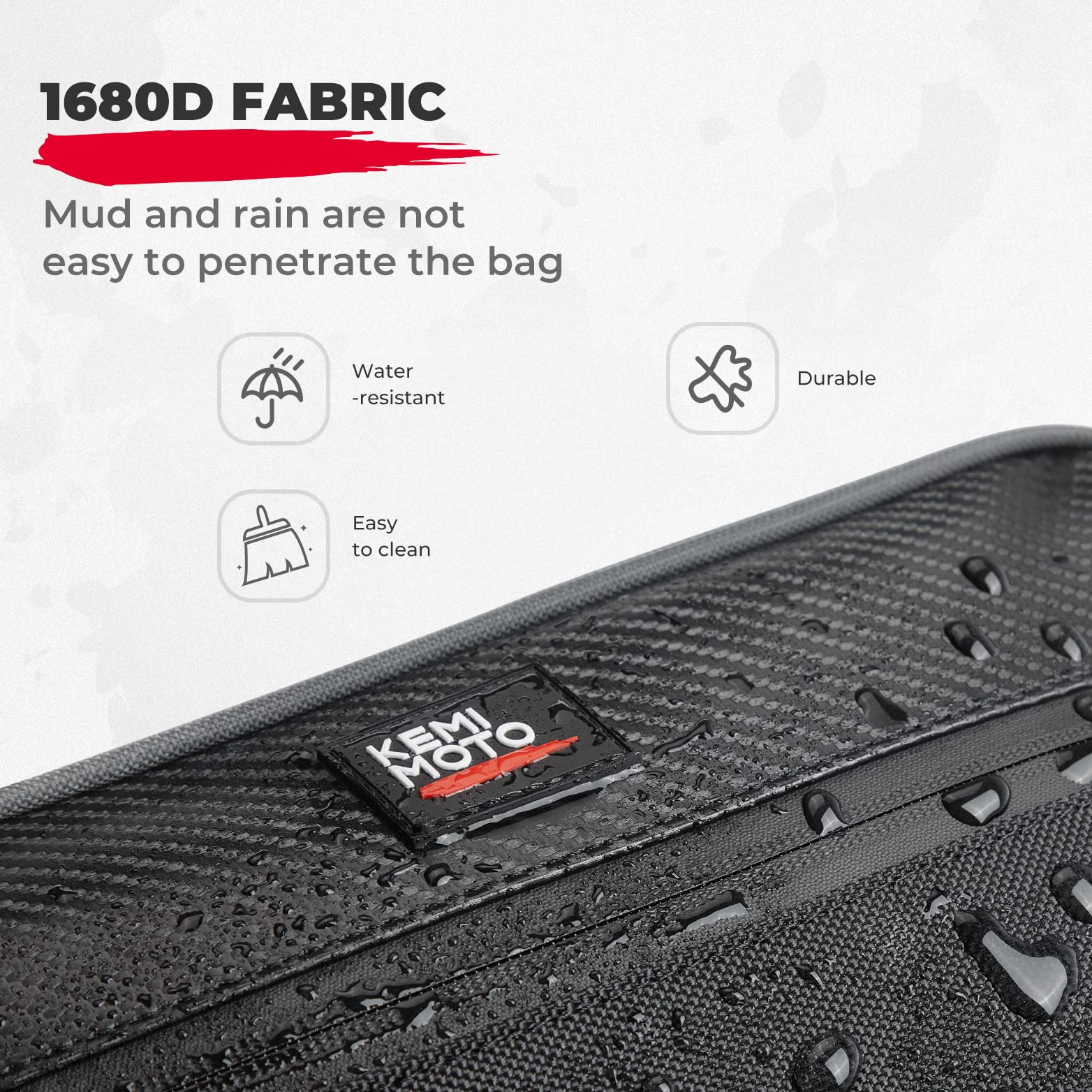Kemimoto Door Bags 1680D Storage Bag Compatible With Cfmoto Zforce 950 Ho/Hoex 2022-2024 / Zforce 950 Sport 2020-2022 G1, Lower Door Side Bags Resistant Zippers - Set Of Two