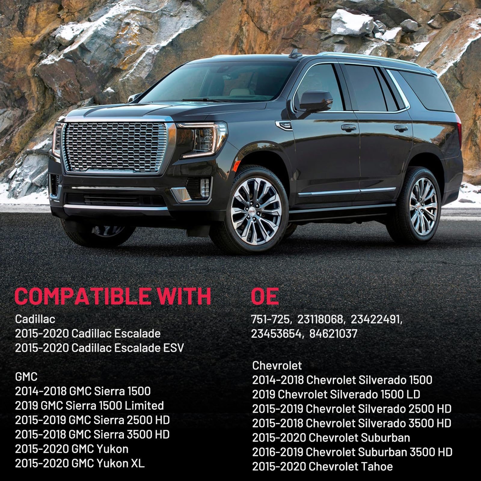 BDFHYK 751-725 Power Window Regulator with Motor Front Right for E-150 250 350 450 550 Cadillac Escalade Chevy Silverado 1500 Su