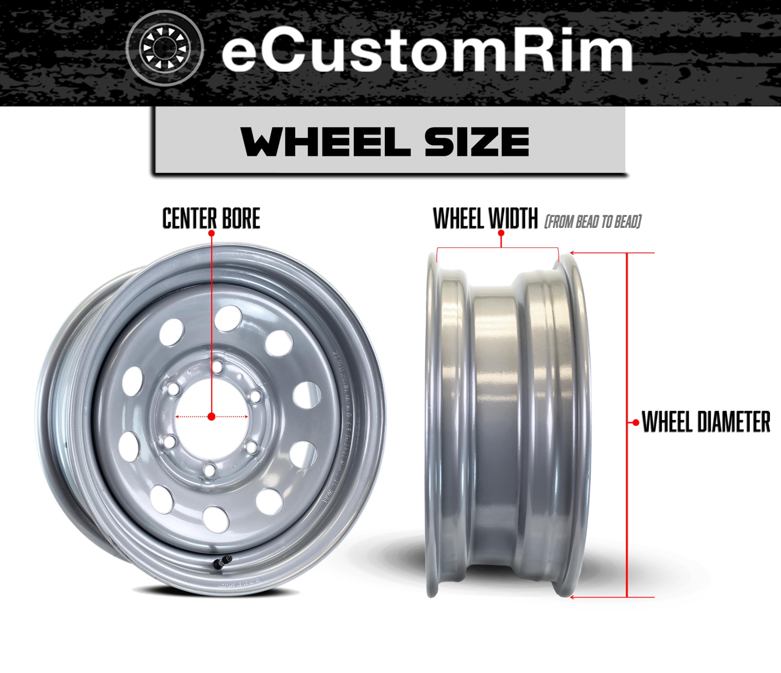 Ecustomrim 2-Pack Trailer Tires On White Wheel Rims 480-8 4.80-8 4.80 X 8 Load Range C 4 Lug On 4 In. - 2 Year Warranty W/Free R