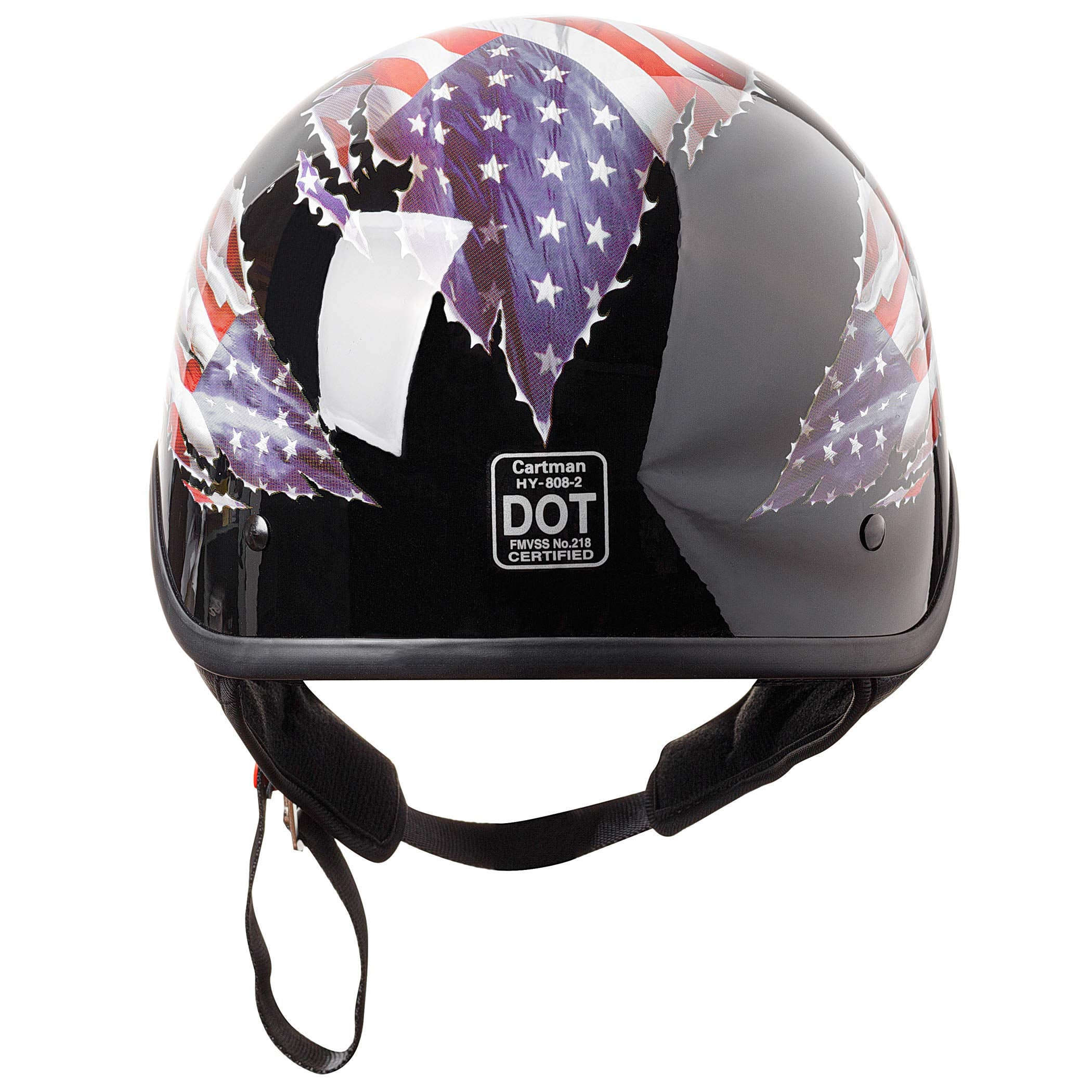 Cartman Cruiser Scooter Motorcycle Half Face Helmet, Patriotic Eagle Usa Graphics, Dot Approved For Bike Scooter Atv Utv Chopper