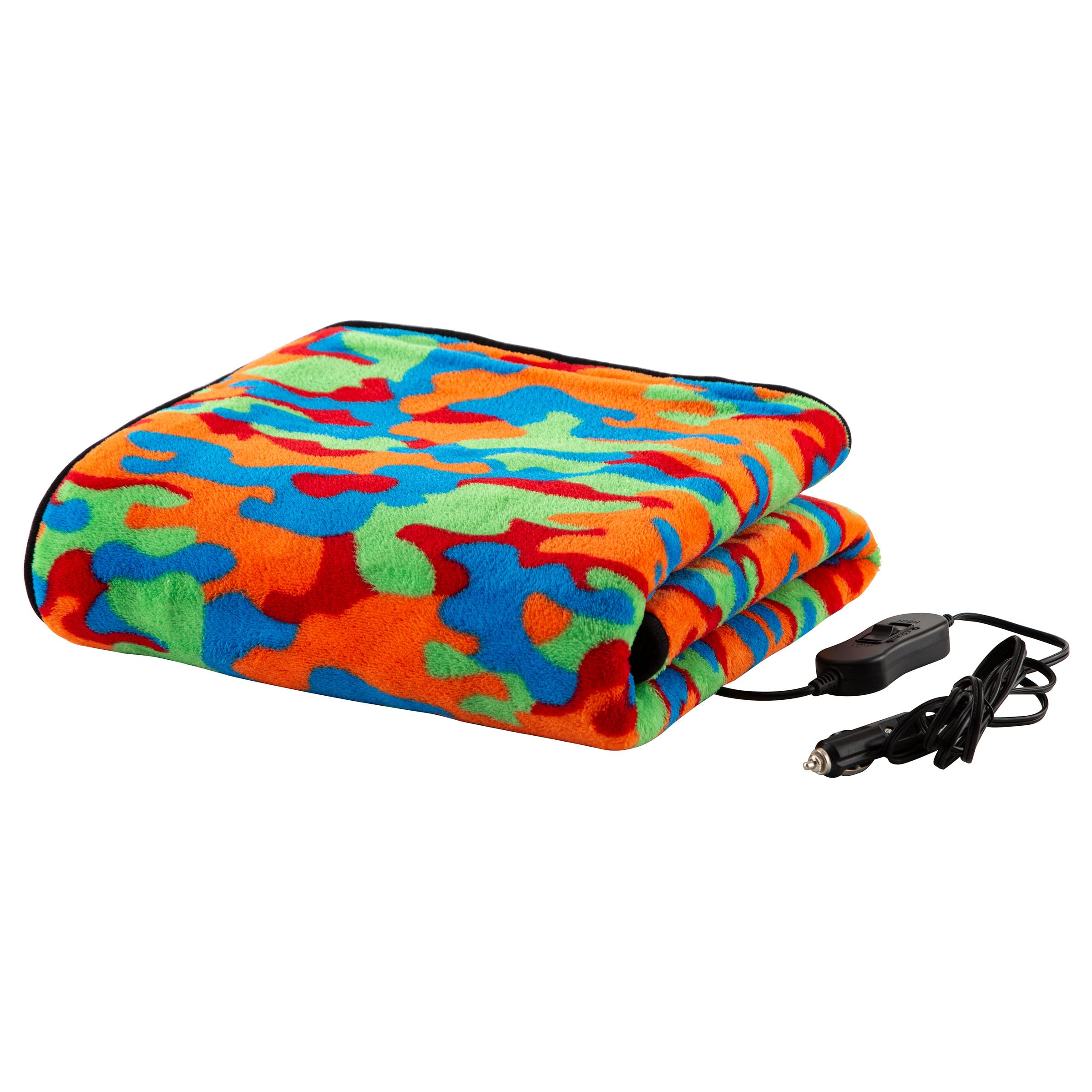 Heated Blanket - Ultra Soft Fleece Throw Powered By 12V Auxiliary Power Outlet For Travel Or Camping - Winter Car Accessories By