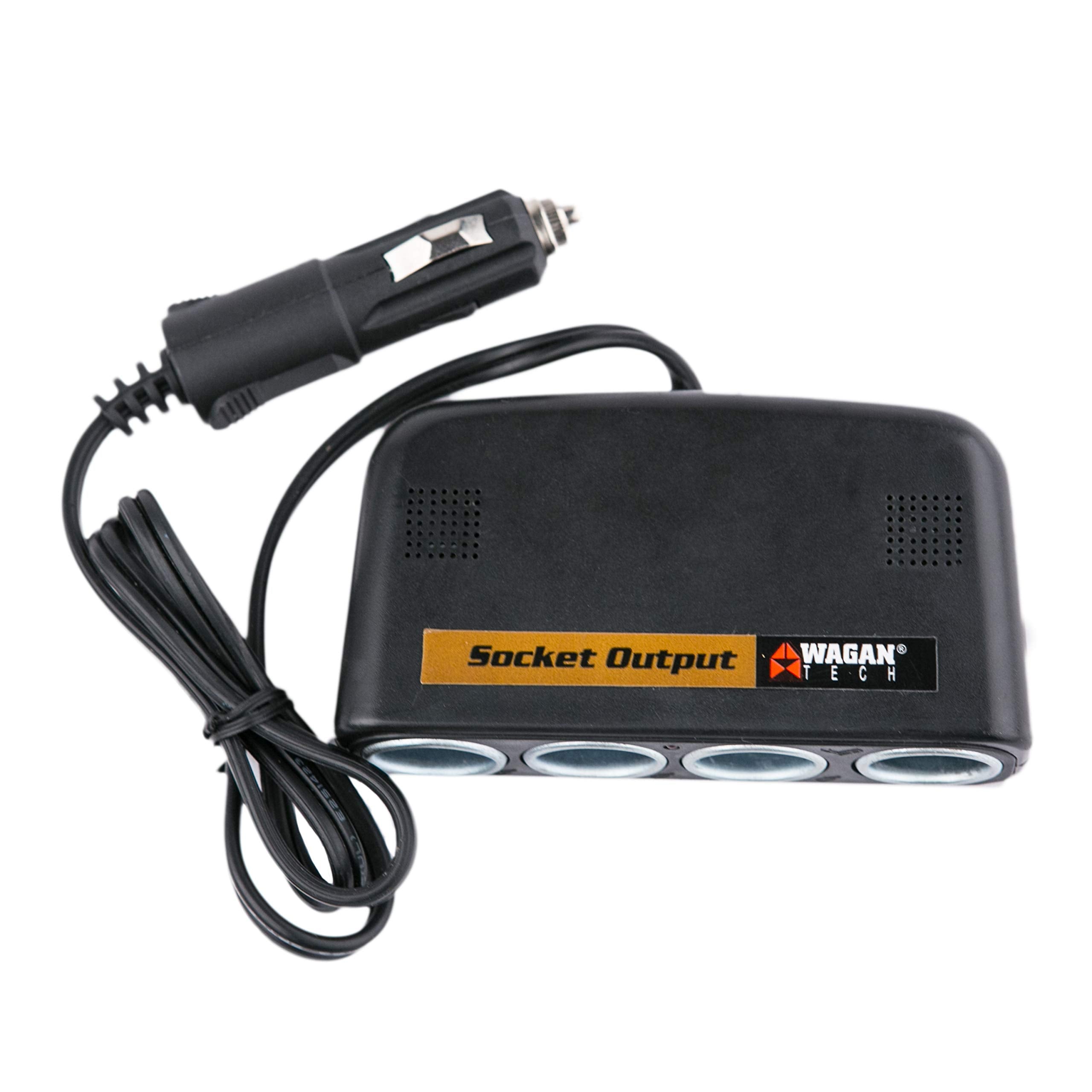 Wagan 4-Way 12V Automotive Socket Splitter And Extender, Cigarette Power Splitter