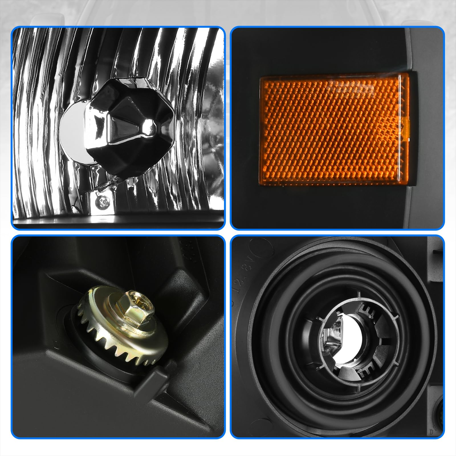 Dwvo Led Drl Headlight Assembly Compatible With 1994-2001 Dodge Ram 1500/94-02 Dodge Ram 2500 3500 Replacement Headlamp Black Ho