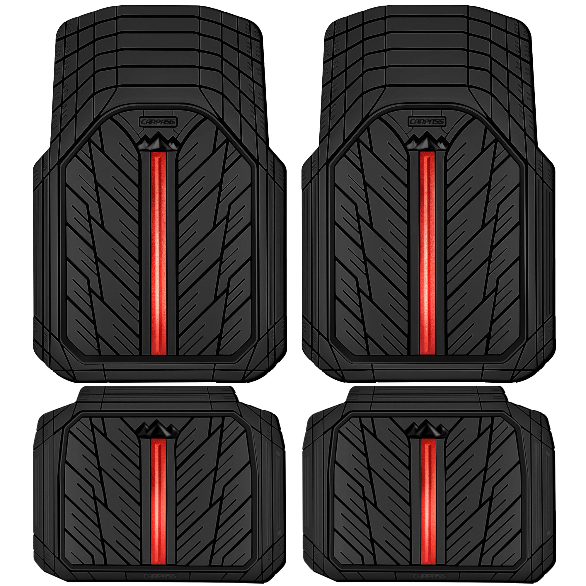Car Pass Metal Medium Rubber Floor Mats For Car Heavy Duty Car Mats All Weather, Universal Trim To Fit For Truck Suv Vehicle Aut