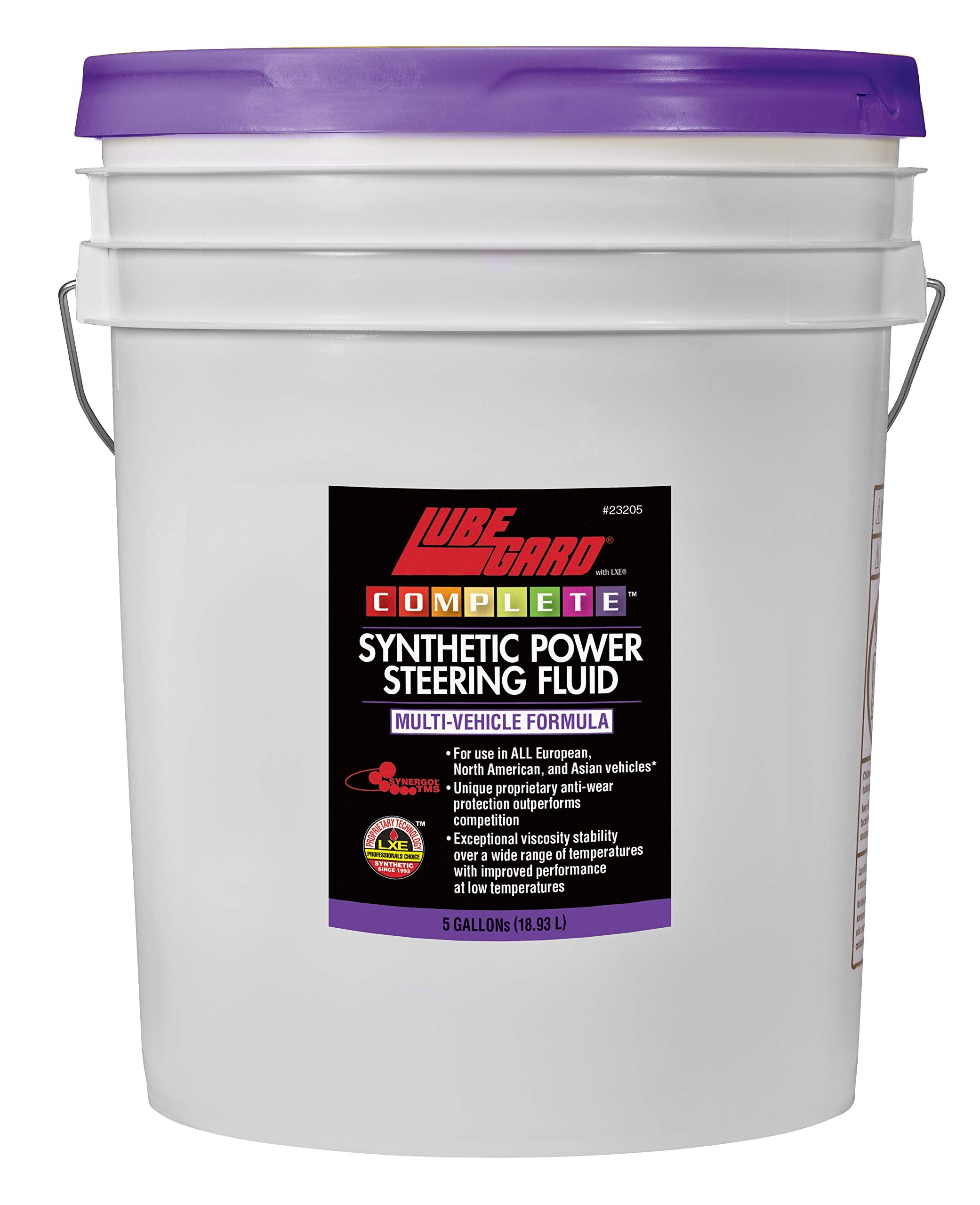 Lubegard 23205 Complete Synthetic Power Steering Fluid, 5 Gallon