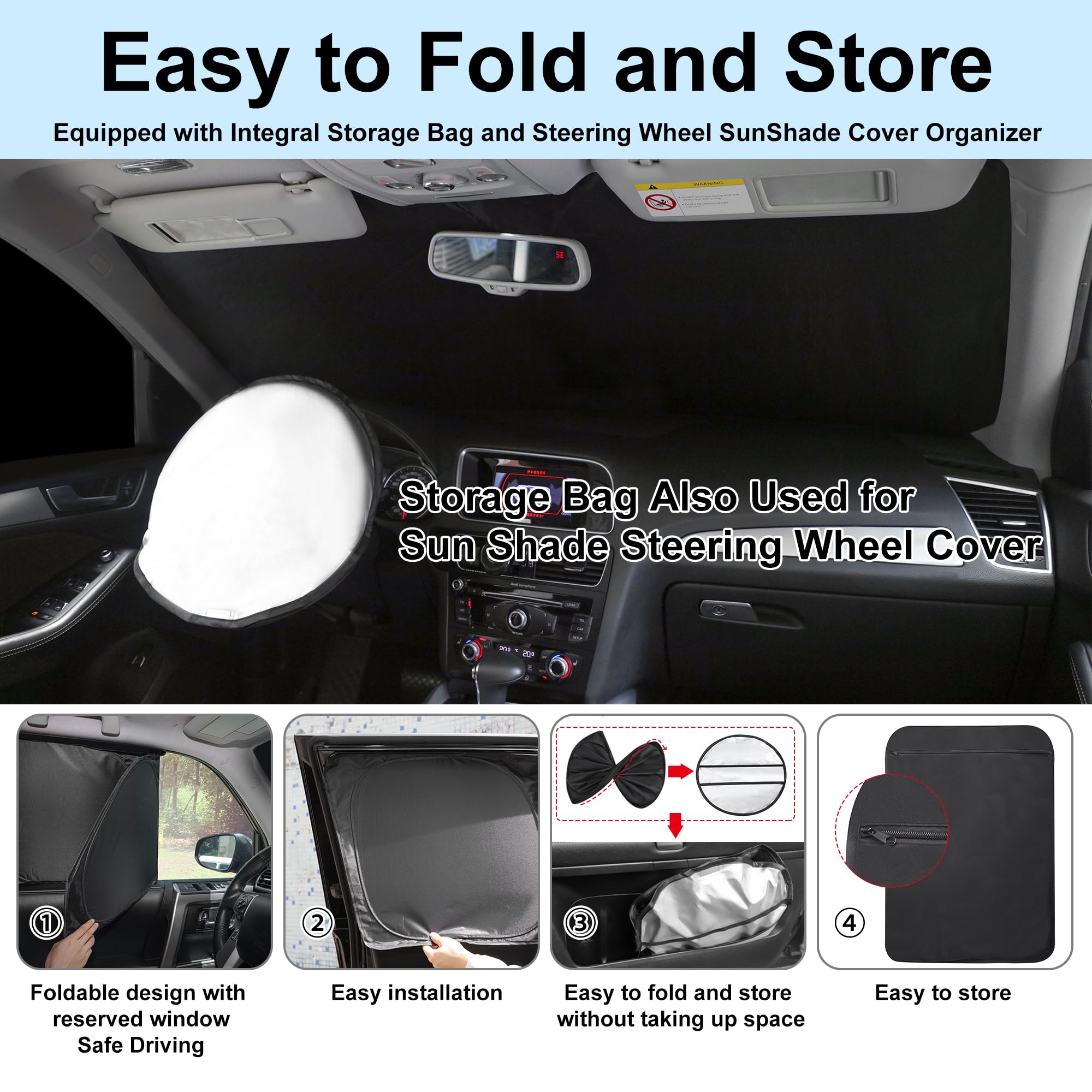 Tinglu Window Shades For Ford Edge 2015-2024 Accessories Car Side Full Windows Rear Triangular Windshield Sun Shade Sun Uv Rays