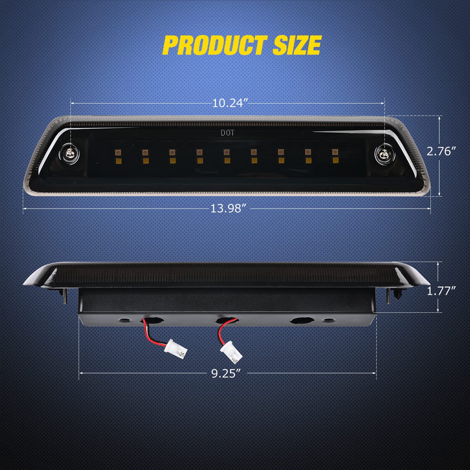 Nilight Third Brake Light Tail High Mount 3Rd Stop Cargo Reverse Led Lights Compatible With 2009-2014 Ford F150 Come With Seal F