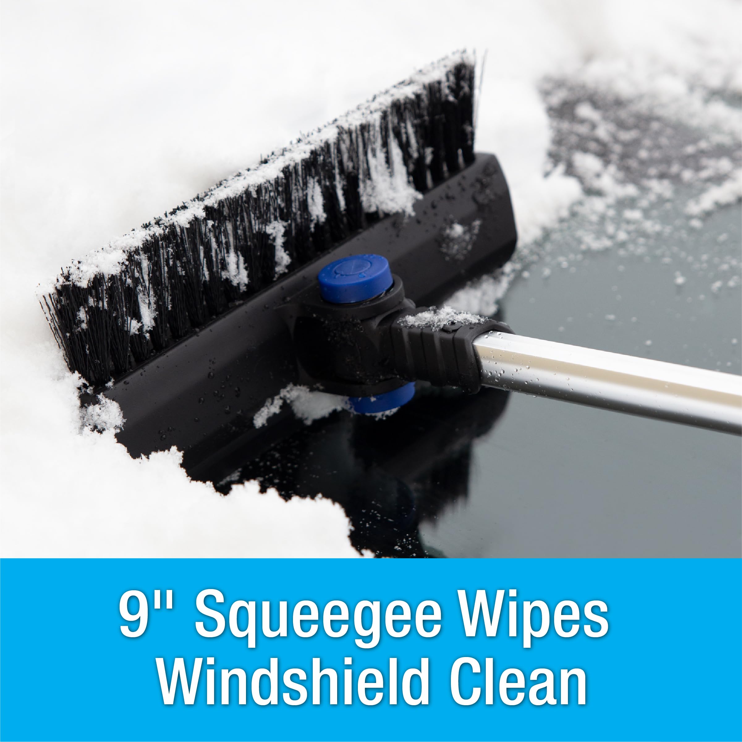 Subzero 80052 52'' Extension Quick-Release Handle Ice Scraper And Pivoting Snow Broom (Colors May Vary)