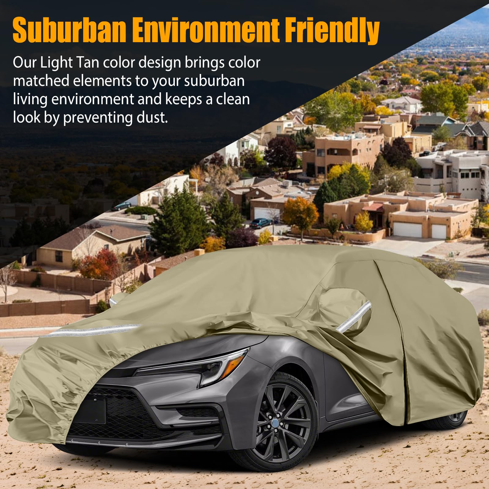 Waterproof Car Covers Replace for 2004-2025 Toyota Corolla Sedan, Multilayer Heavy Duty with Cotton Liner All Weather Car Cover