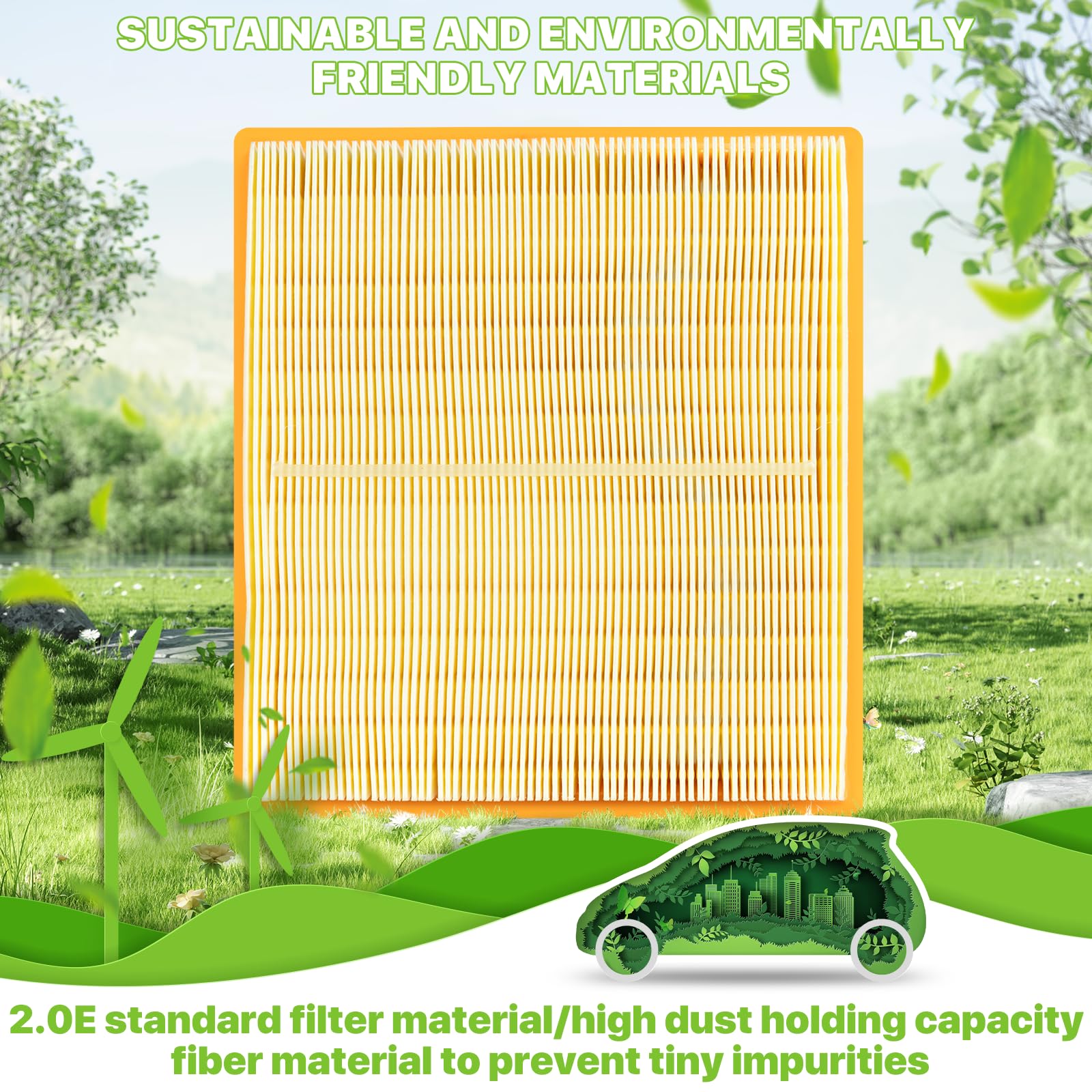 Wisamic Engine Air Filter Ca10755 Replace For Some Lexus, Toyota, Jeep (Non-Diesel), Dodge And Camry Models, Provides Up To 12 Months Or 12,000 Miles Filter Protection