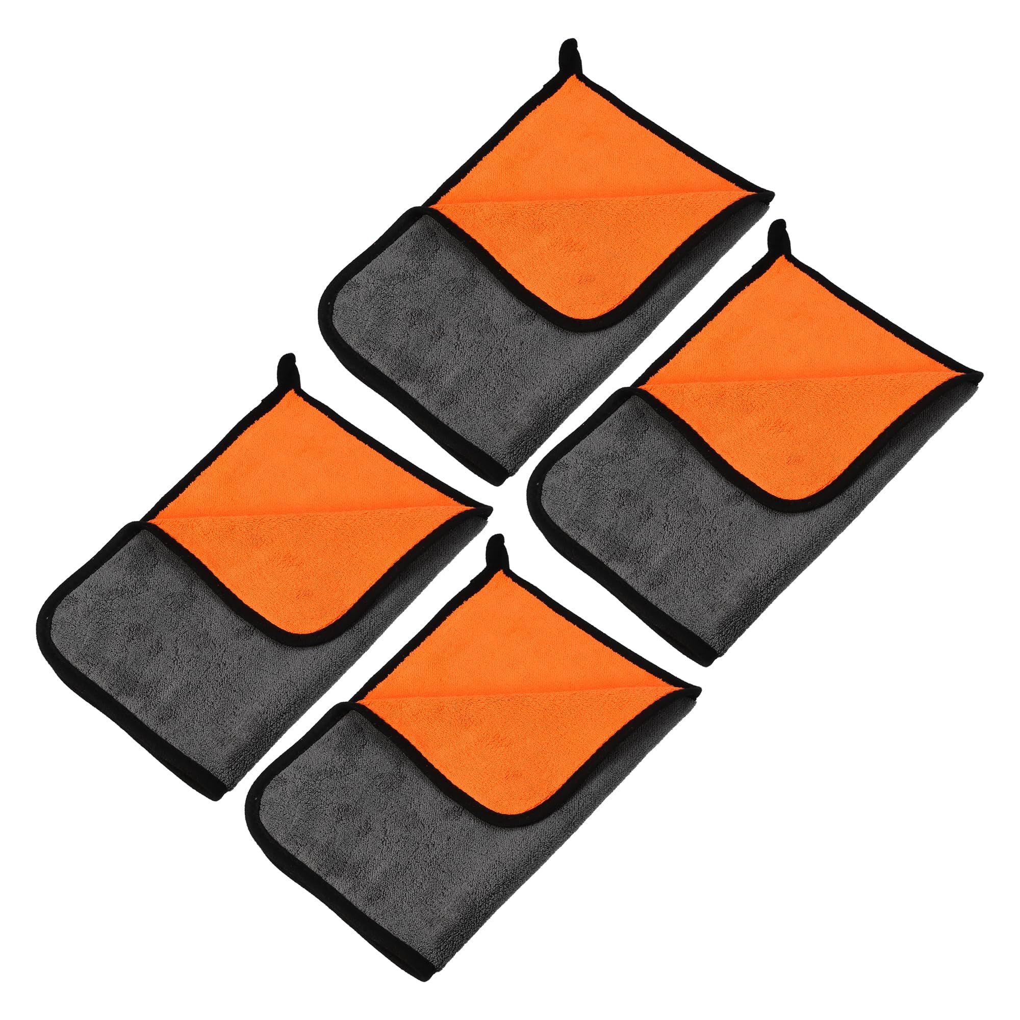 X AUTOHAUX 4pcs Microfibre Car Drying Towel 11.81x15.75 Extra Large Car Cleaning Detailing Absorbent Car Drying Cloth Window C
