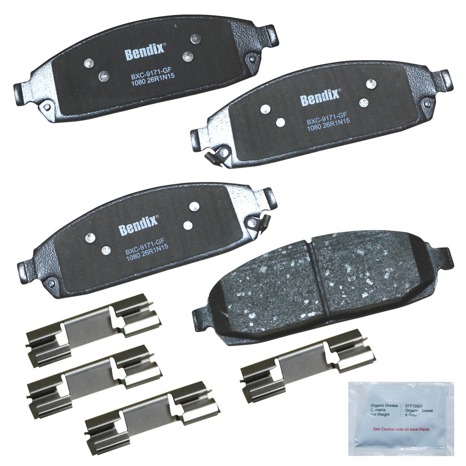 Bendix Priority1 Cfc1080 Ceramic Front Brake Pads For Jeep Commander 2010-2006, Grand Cherokee 2010-2005
