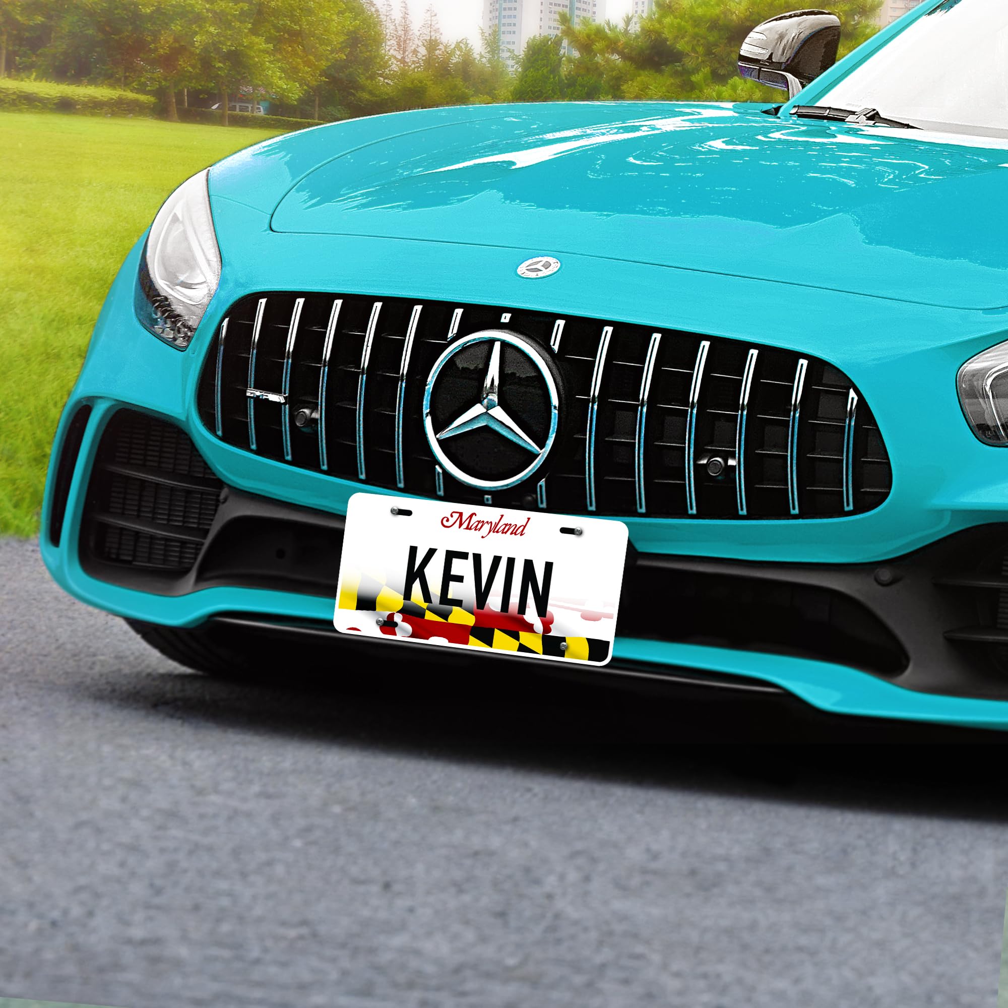 Custom Maryland License Plate, Personalized License Plates For Car, 6X12 Inch, Rust-Free Fade Resistant Aluminum, Usa Made By My