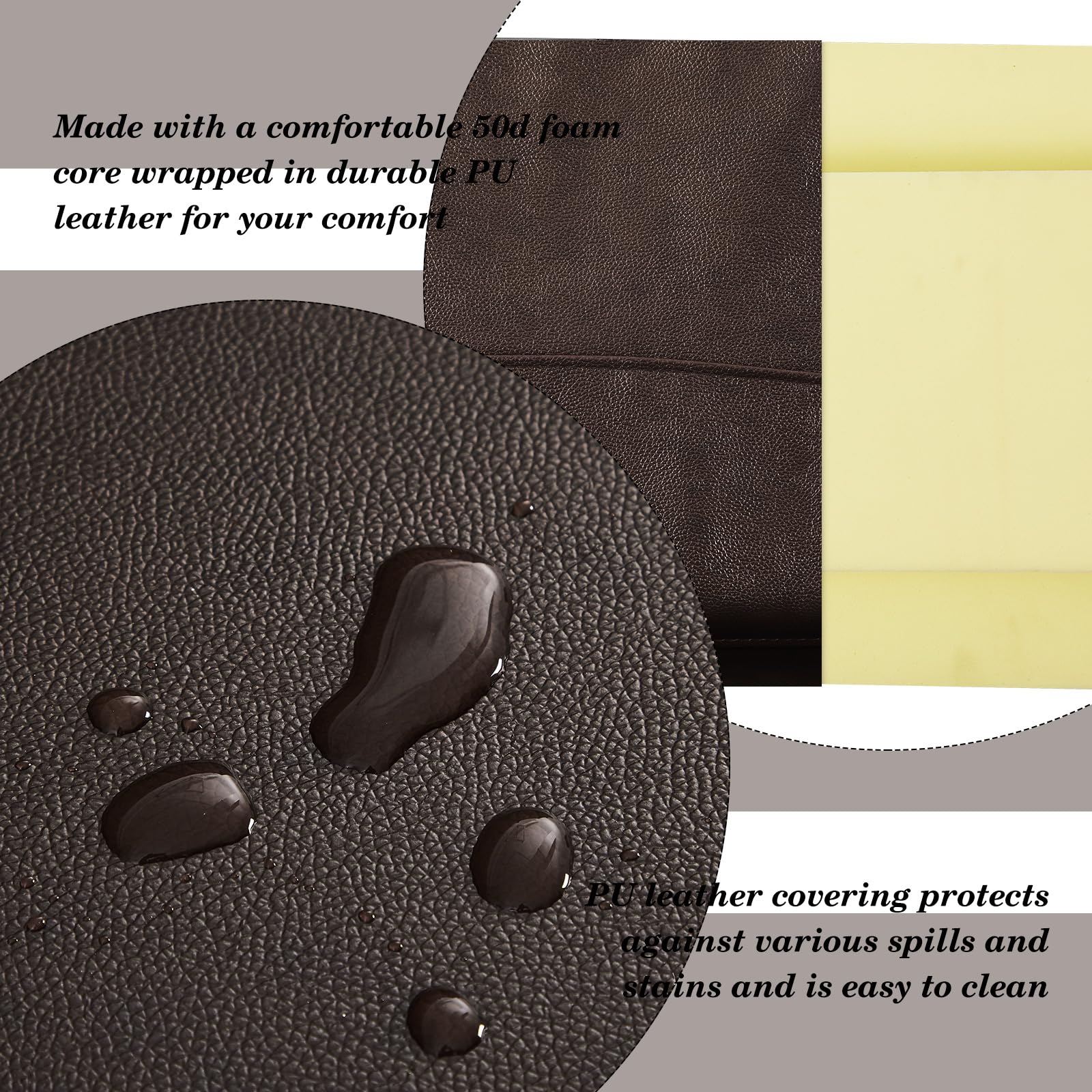 Barydat 2 Sets 40 Inch RV Dinette Cushions Replacement Camper Cushions RV Dinette Booth Seating Backrest with Memory Foam Campin