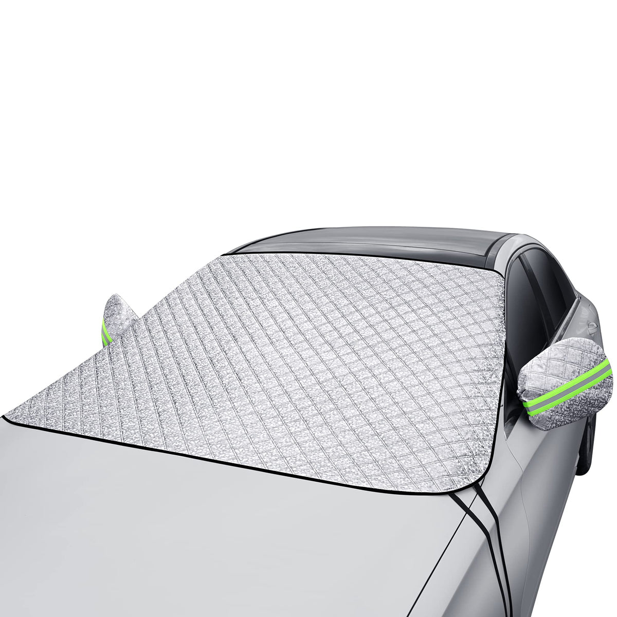 Tapha Extra Large Windshield Snow Cover For Ice & Sleet, Freeze Protector For Auto Coupe Sedan Truck Van Suv, 63'' X 49.6'' Inch