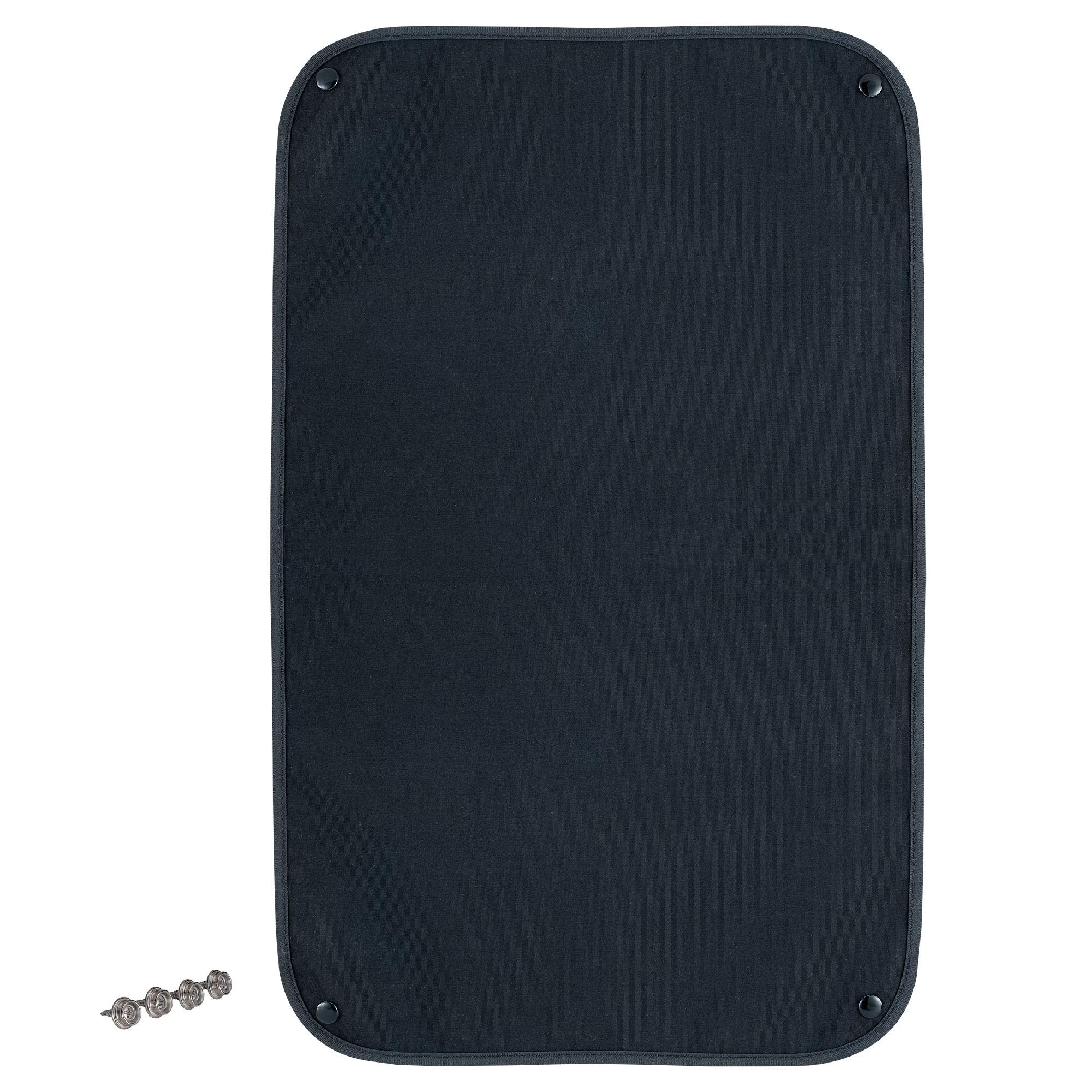 Recpro Rv Entry Door Window Shade Sunshade Camper Privacy Entrance Sun Blackout Fabric 16'' X 24'' (Black)