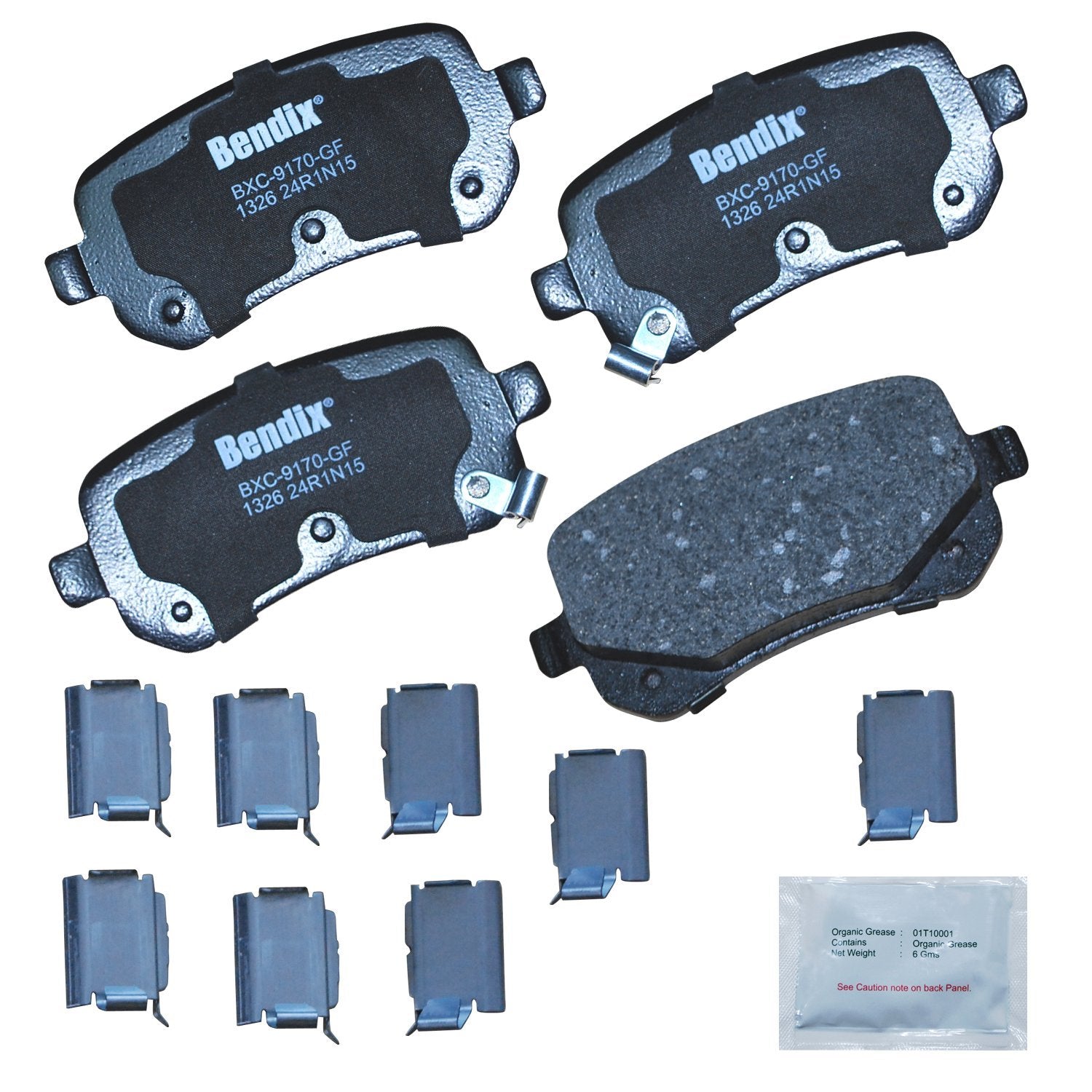 Bendix Priority1 Cfc1326 Ceramic Rear Brake Pads For Chrysler Town & Country 2012-2008, Dodge Grand Caravan 2012-2008, Journey 2