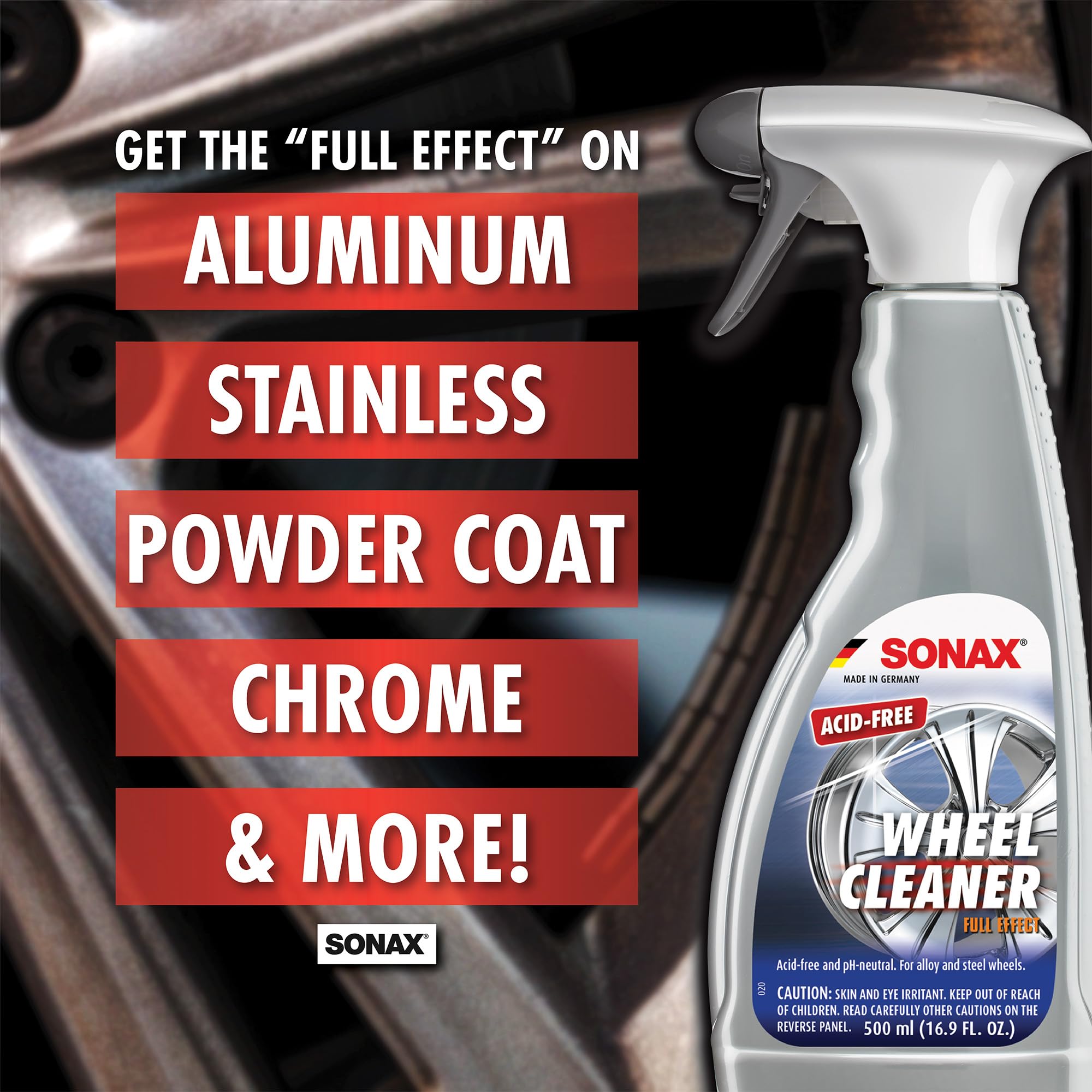 Sonax (230200-755) Wheel Cleaner Full Effect - 16.9 fl. oz.,Silver