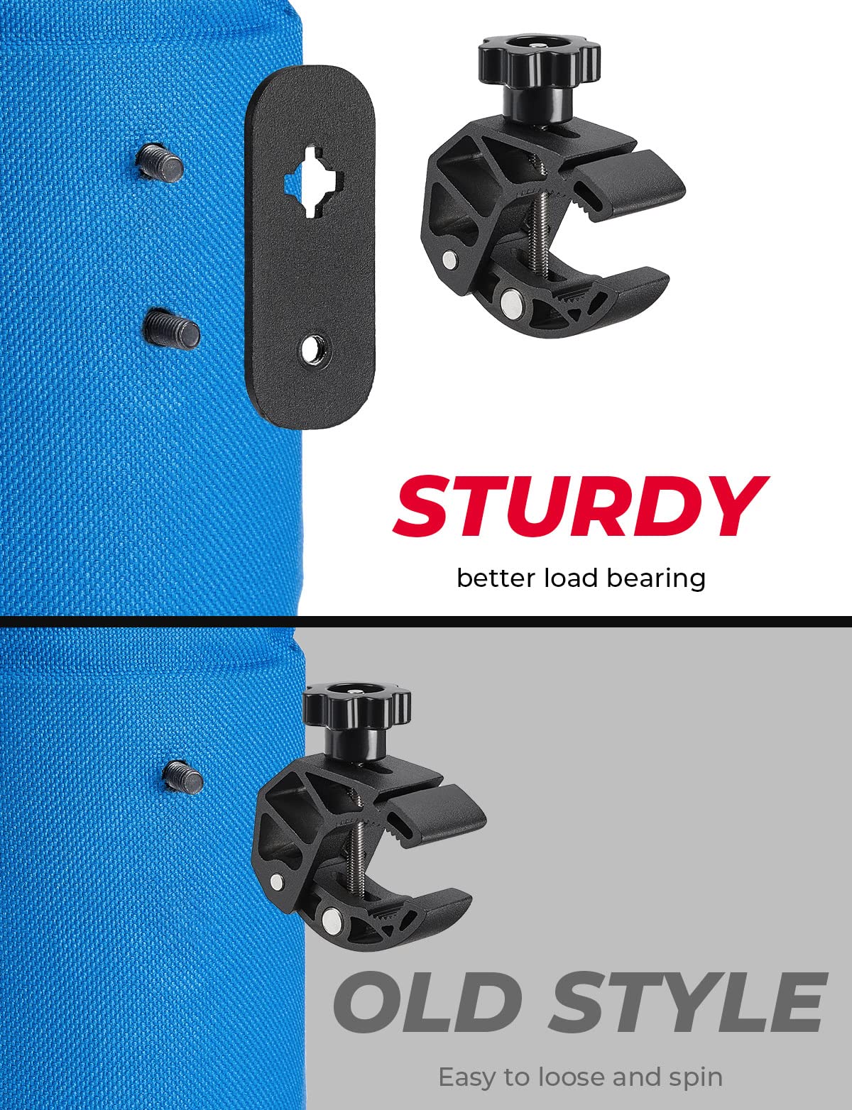 Kemimoto Motorcycle Cup Holder, Oxford Fabric Motorcycle Drink Holder With 0.6''-1.5'' Alligator Clamp, Universal Water Bottle C