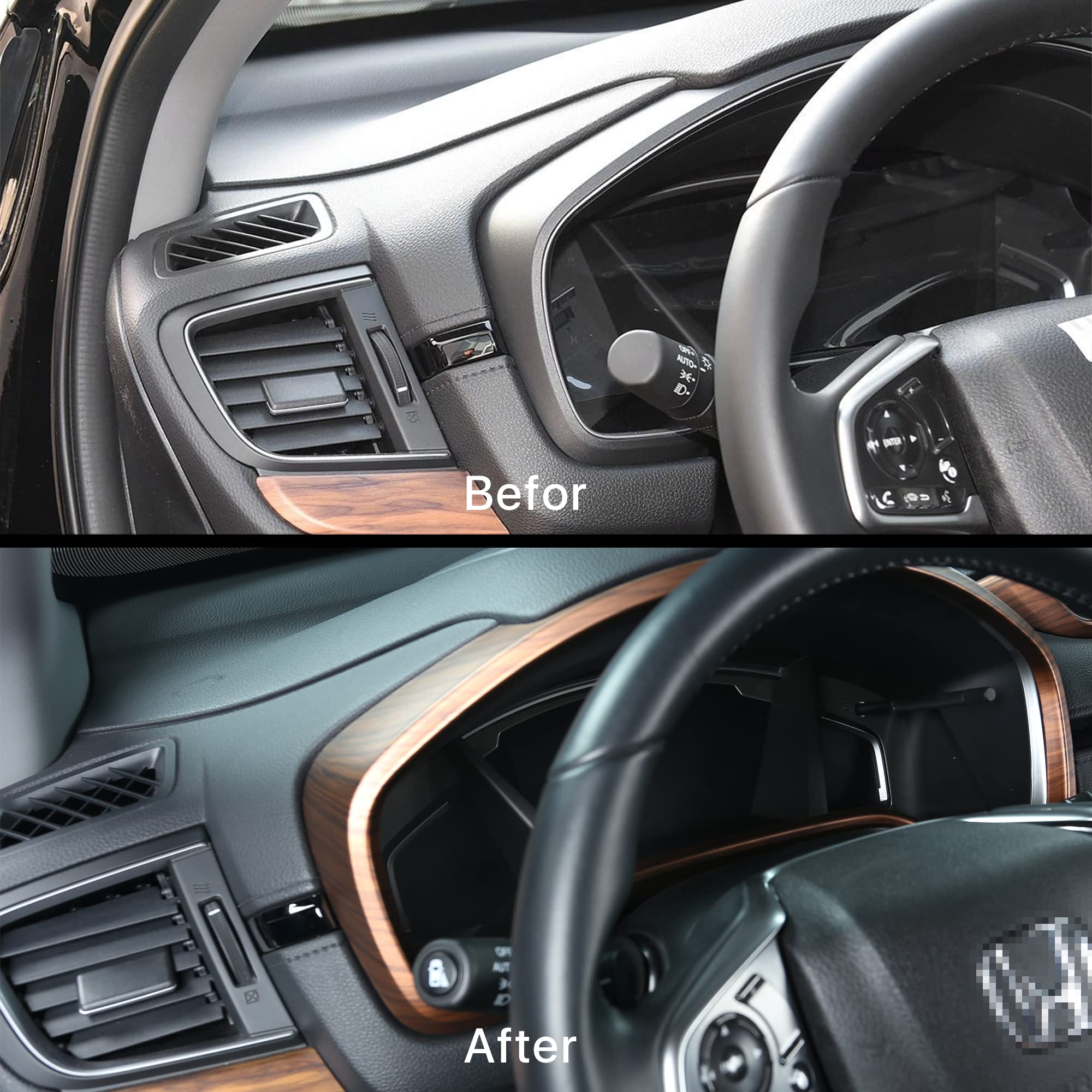 Antbooboo For Crv Dashboard Instrument Dial Frame Trim Cover Panel For Honda Cr-V 2022 2021 2020 2019 2018 2017 Interior Peach W