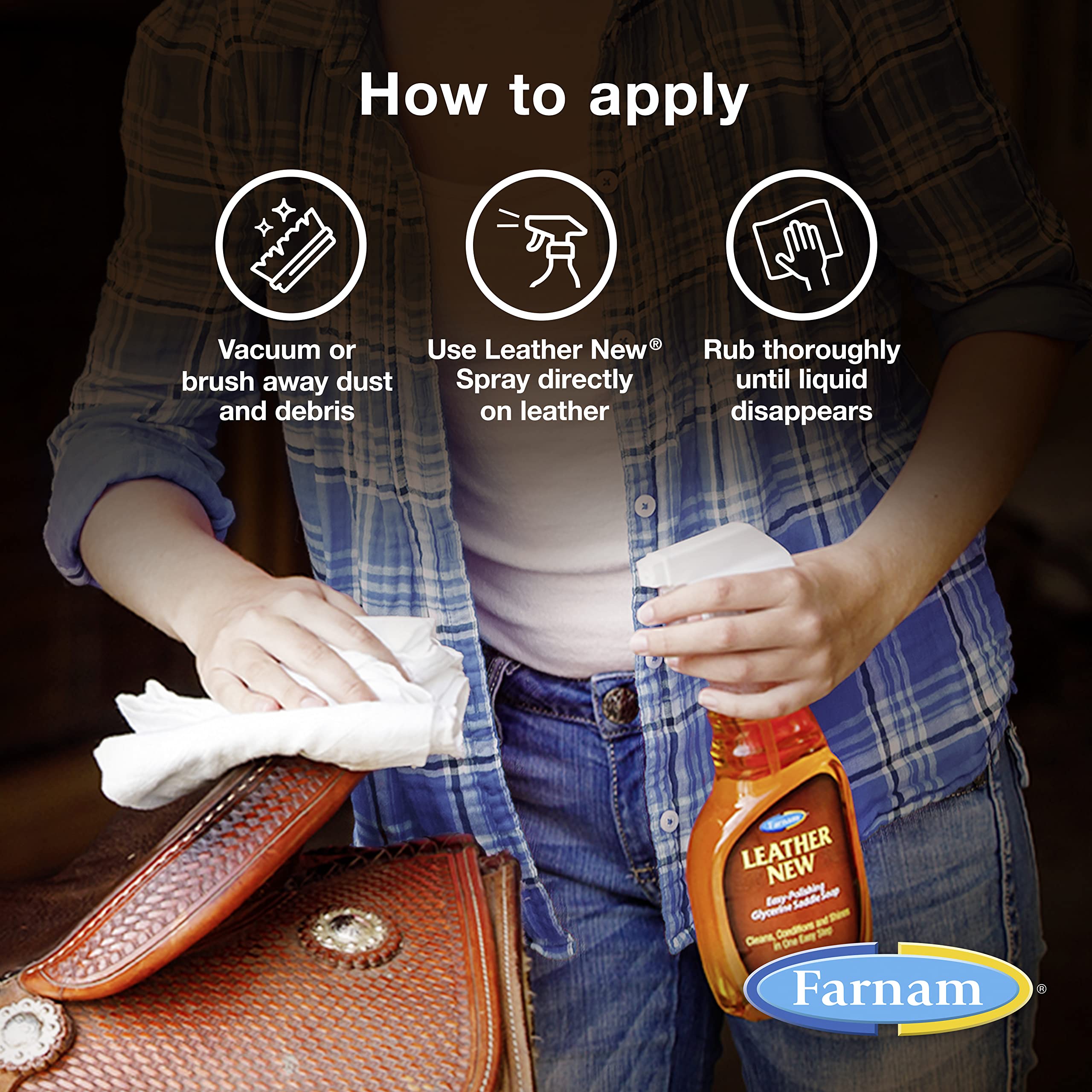 Farnam Leather New Easy-Polishing Glycerine Saddle Soap and Leather Saddle Cleaner, Protects and Preserves Leather, Cleans, Cond