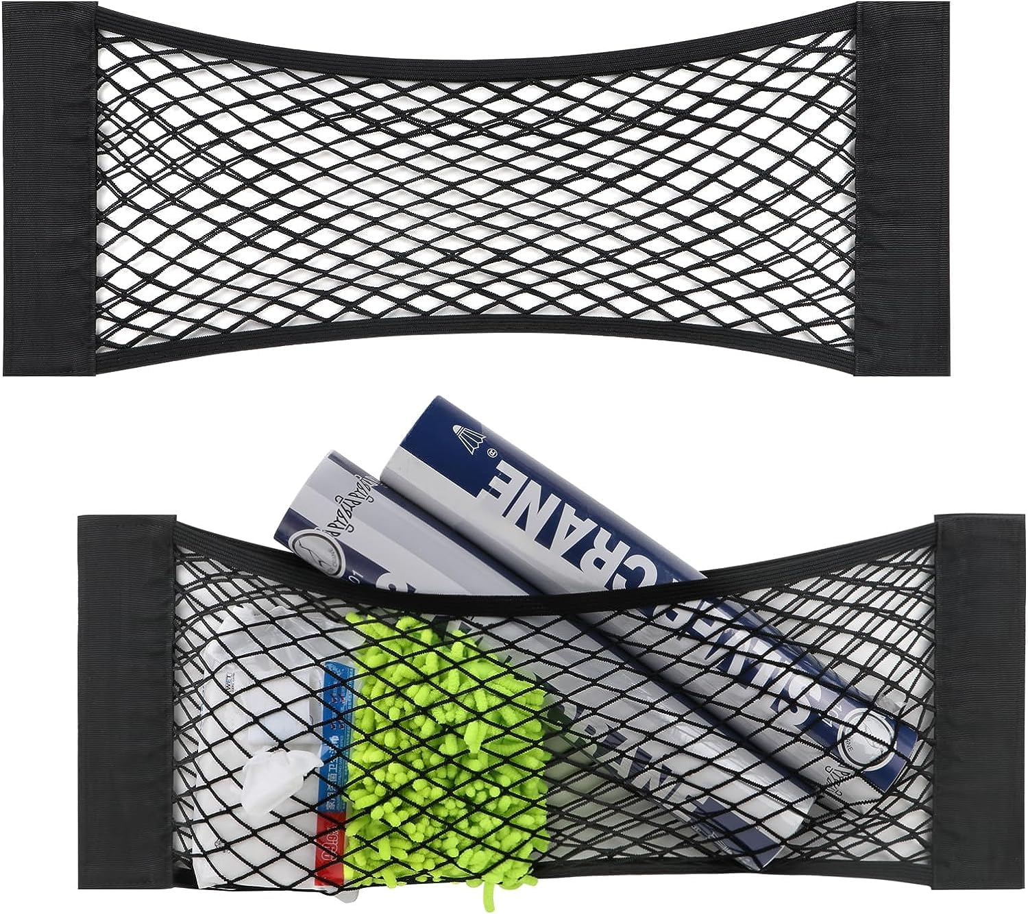 Automaze Universal Mesh Cargo Net For Car Trunk Storage,Elastic Small Automotive Cargo Net Pocket Wall Sticker Organizer Pouch B