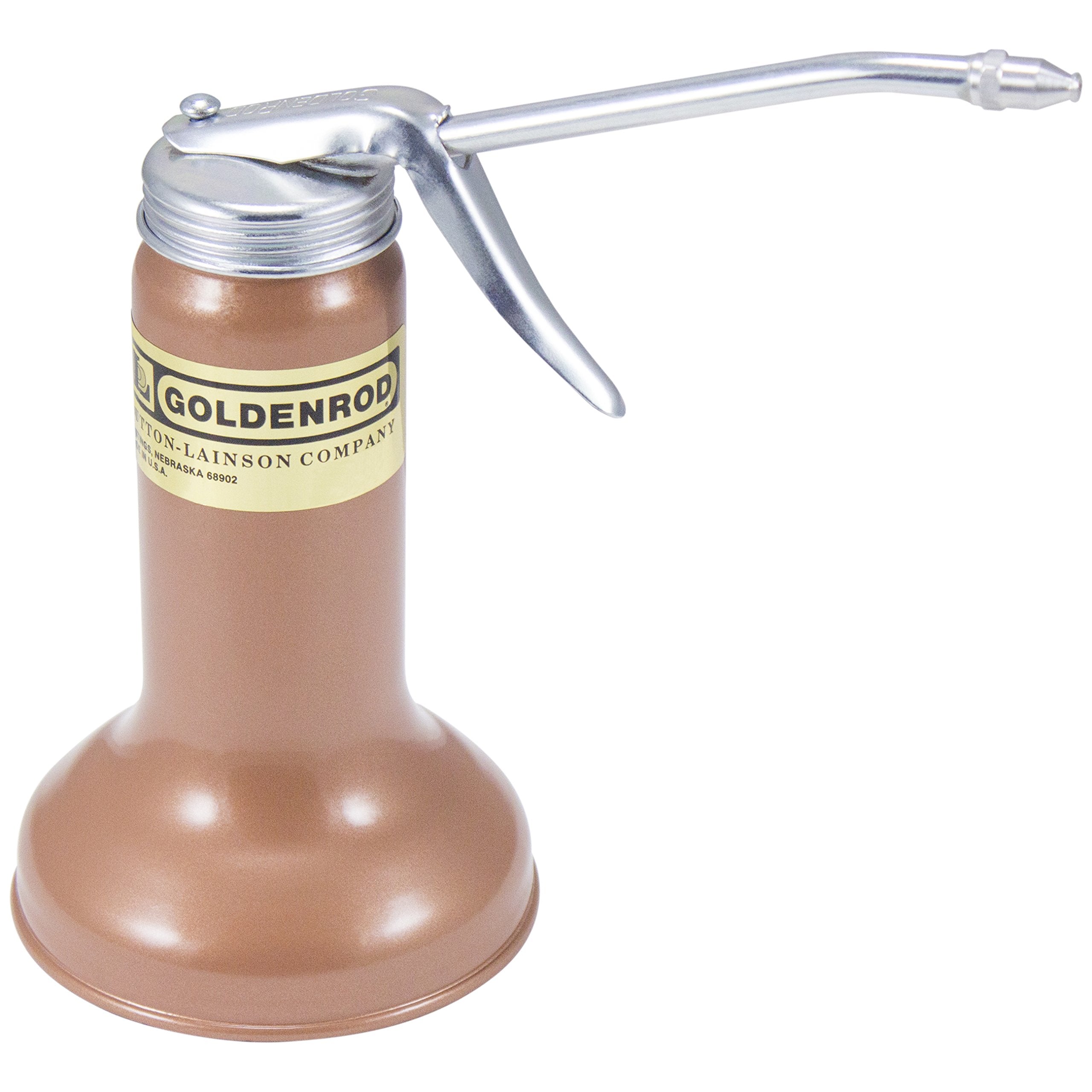 Goldenrod (625) Pistol Pump Oiler With Straight Spout - 10 Oz. Capacity