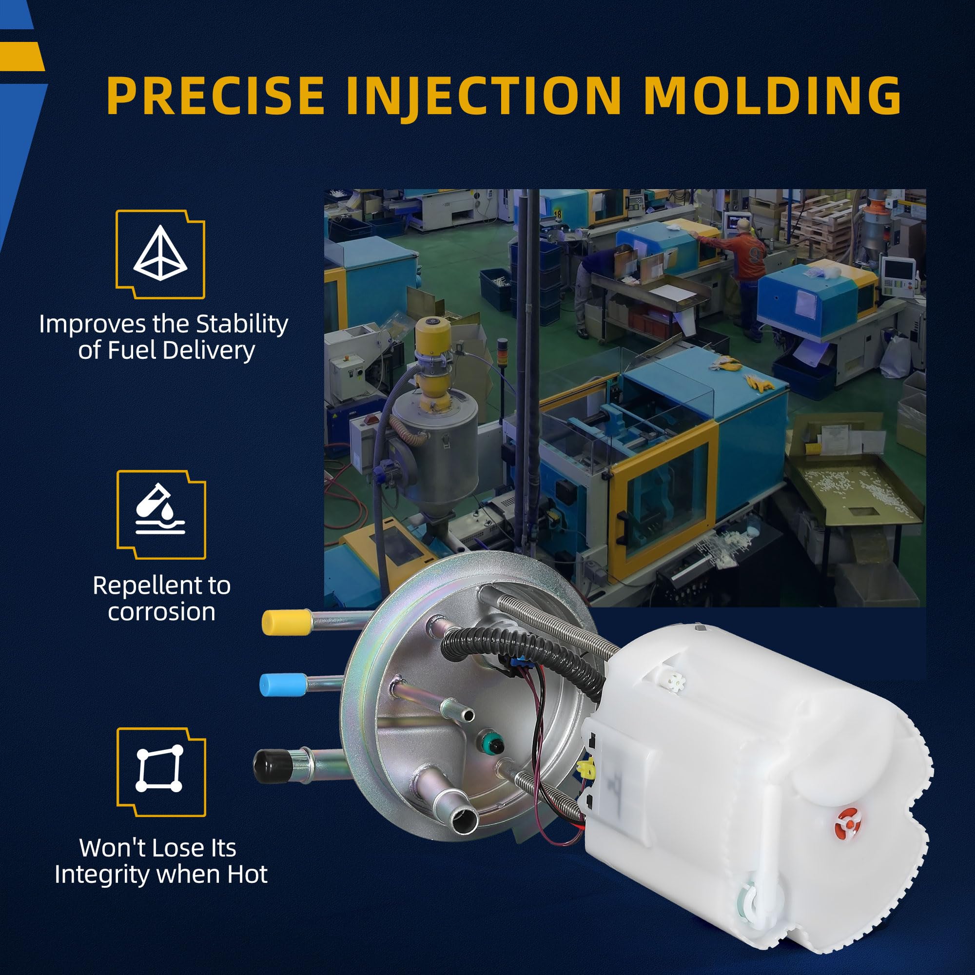 Dwvo Fuel Pump Module Assembly Compatible With 2008-2013 Chevrolet Chevy Tahoe Cadillac Escalade Gmc Yukon V8 6.0L