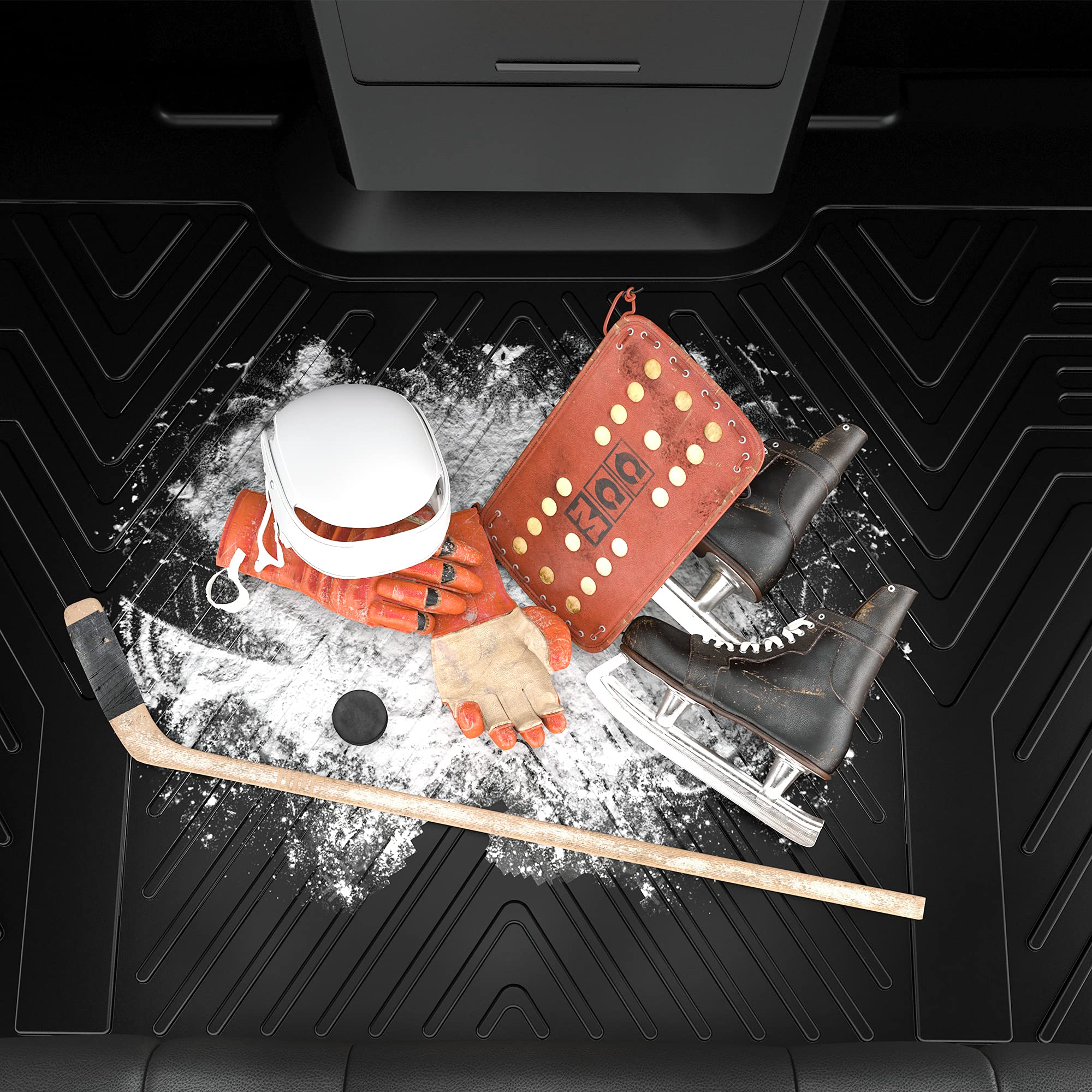 Yitamotor Floor Mats Compatible With Toyota Tundra, Custom Fit Floor Liners For 2014-2021 Toyota Tundra Double Cab & Crew Max Cab, 1St & 2Nd Row All Weather Protection , Black